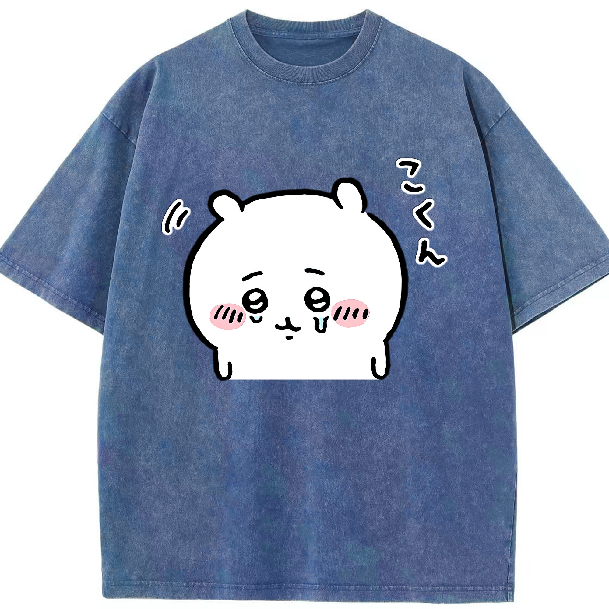 （画像用） ちいかわ ちいかわ Chii-kawa chiikawa 綿100% ヴィンテージ風 半袖Tシャツ（フロントプリント）