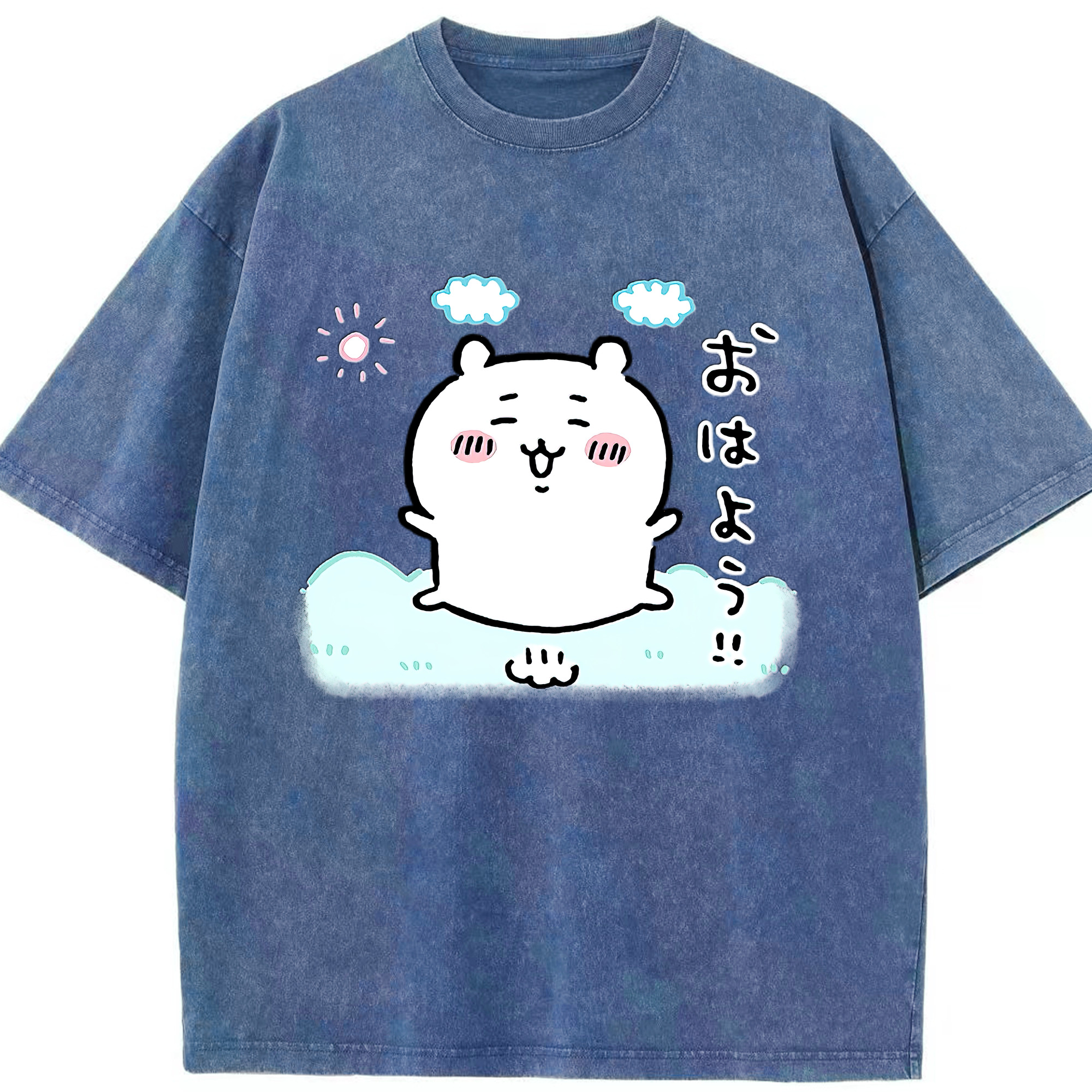 （画像用） ちいかわ ちいかわ Chii-kawa chiikawa 綿100% ヴィンテージ風 半袖Tシャツ（フロントプリント）