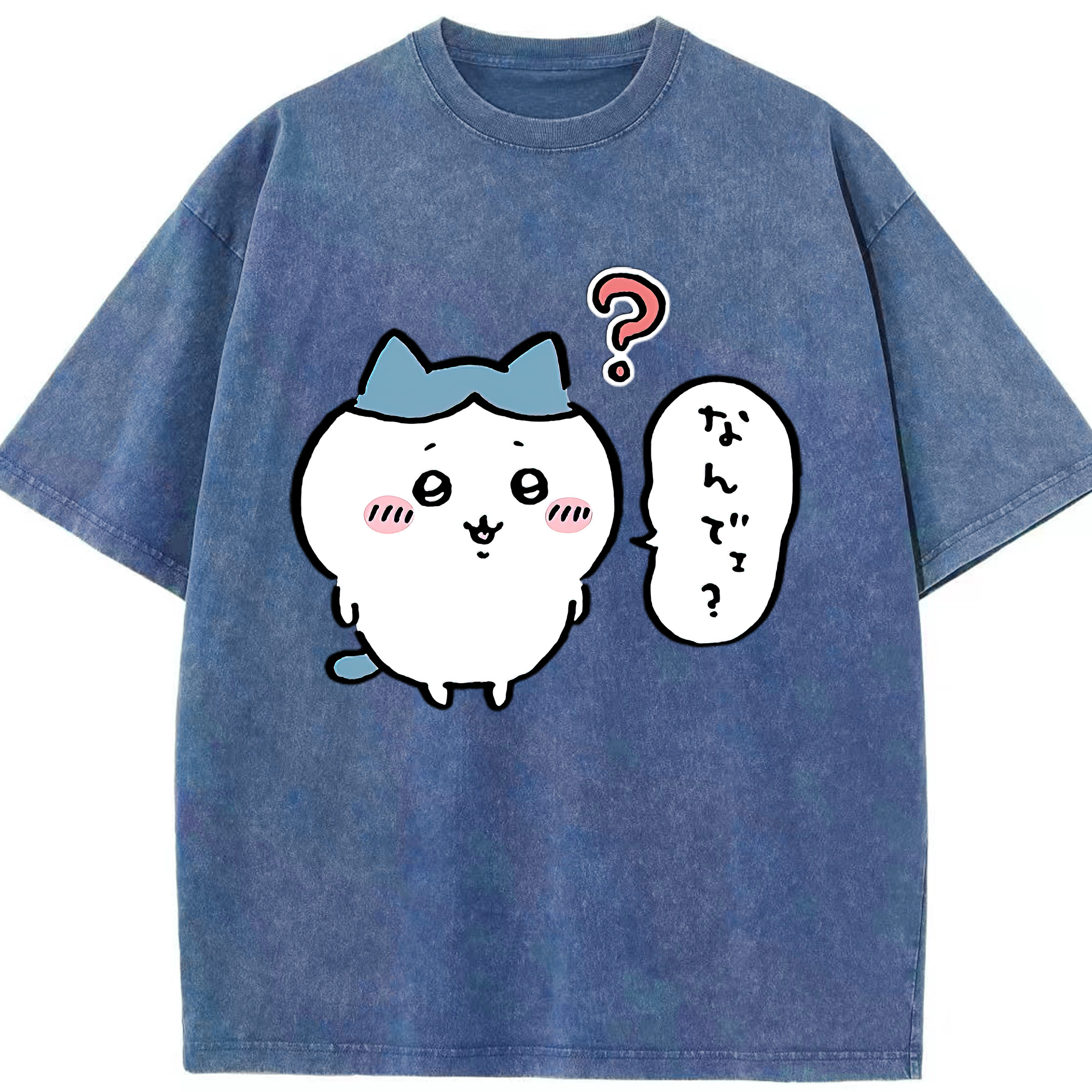 （画像用） ちいかわ ハチワレ Chii-kawa hachiware 綿100% ヴィンテージ風 半袖Tシャツ（フロントプリント）