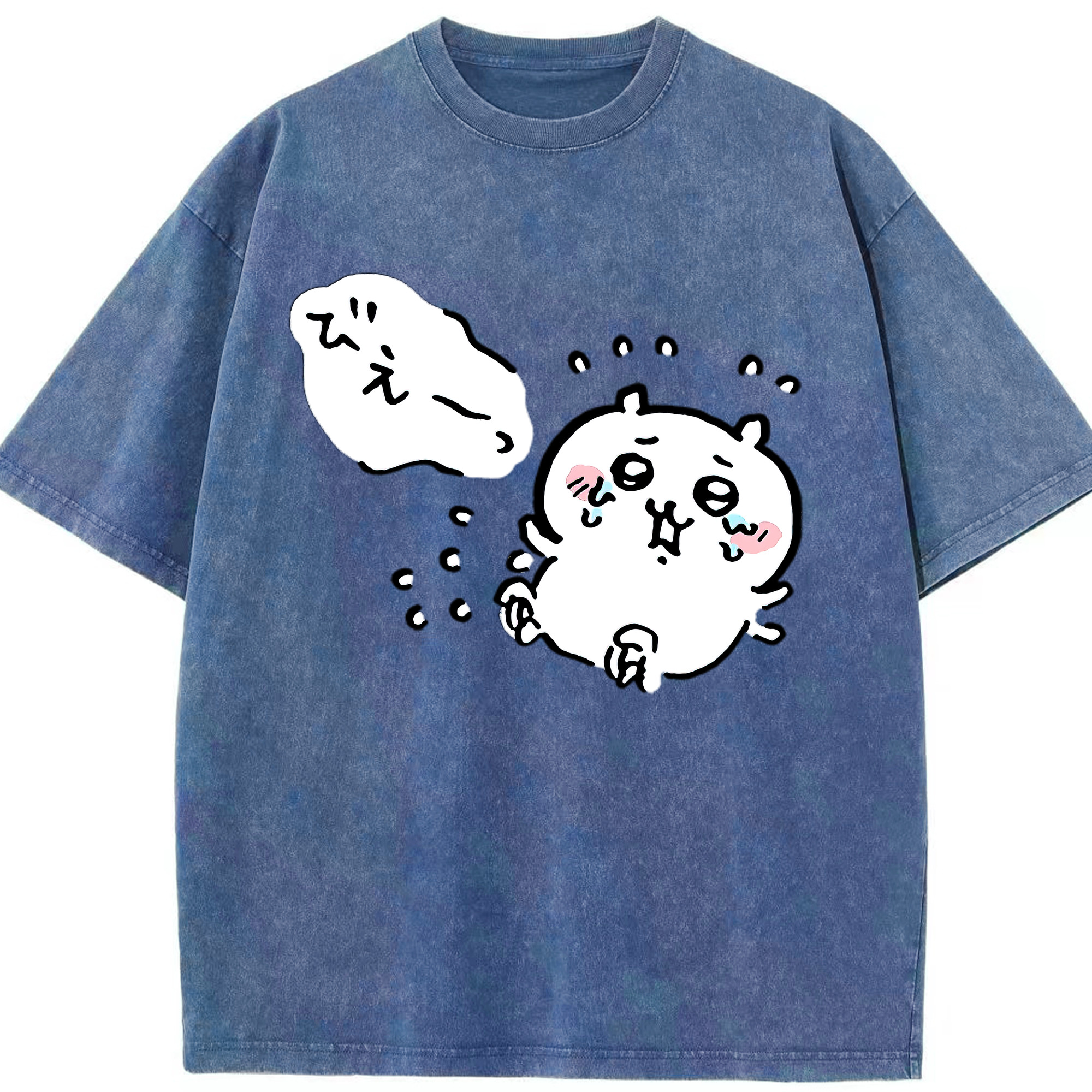 （画像用） ちいかわ ちいかわ Chii-kawa chiikawa 綿100% ヴィンテージ風 半袖Tシャツ（フロントプリント）