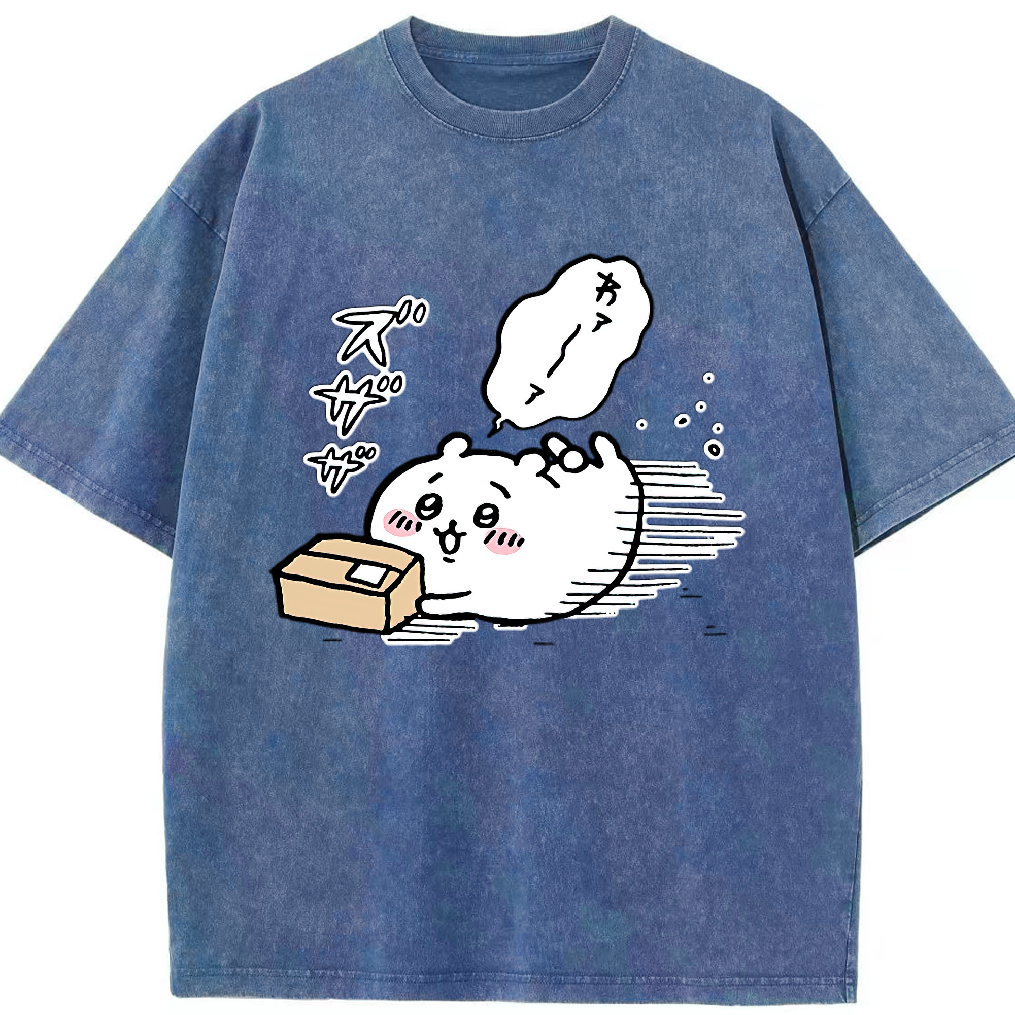 （画像用） ちいかわ ちいかわ Chii-kawa chiikawa 綿100% ヴィンテージ風 半袖Tシャツ（フロントプリント）