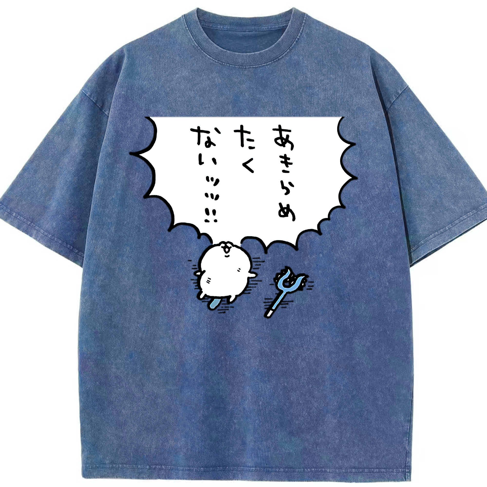 （画像用） ちいかわ ちいかわ Chii-kawa chiikawa 綿100% ヴィンテージ風 半袖Tシャツ（フロントプリント）