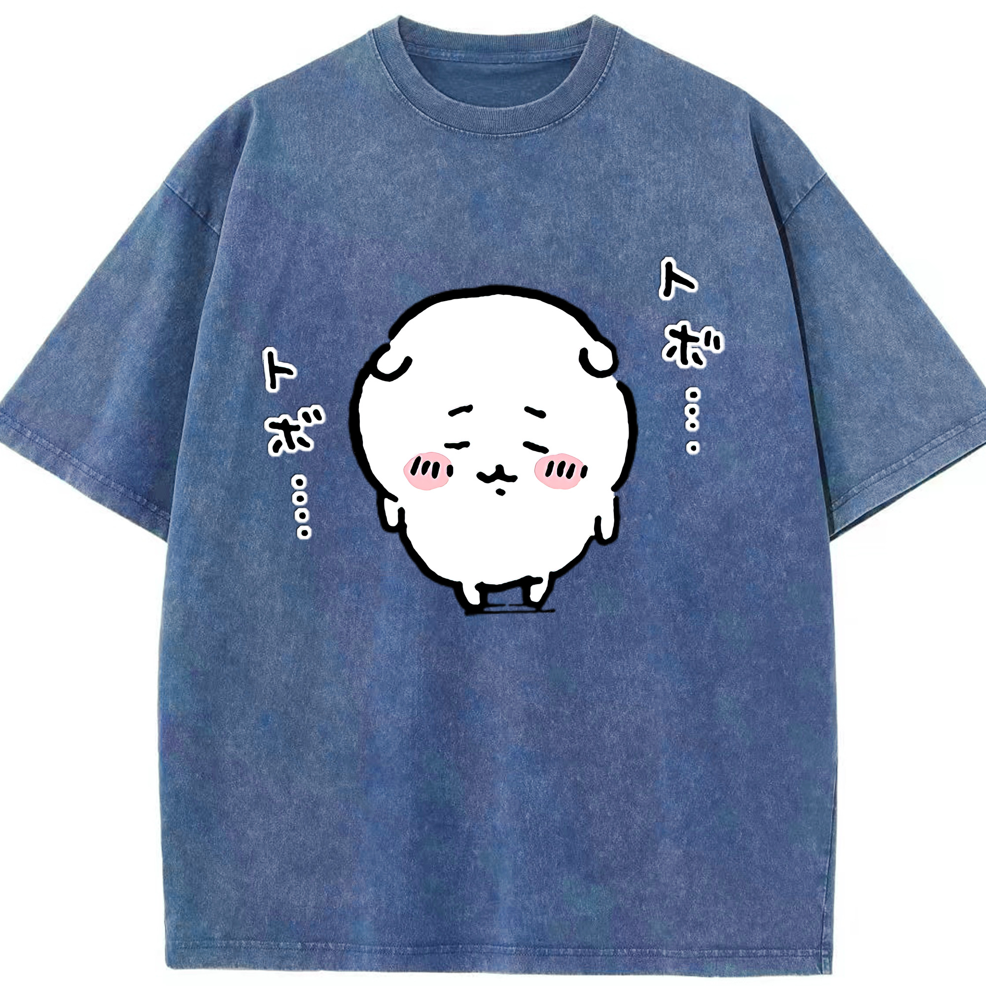 （画像用） ちいかわ ちいかわ Chii-kawa chiikawa 綿100% ヴィンテージ風 半袖Tシャツ（フロントプリント）
