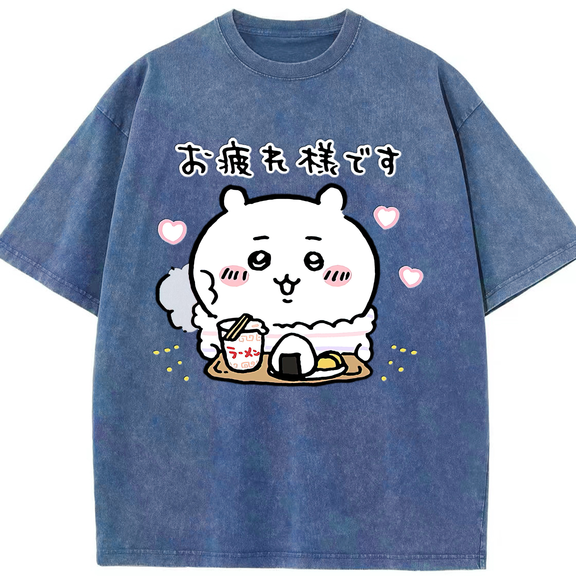 （画像用） ちいかわ ちいかわ Chii-kawa chiikawa 綿100% ヴィンテージ風 半袖Tシャツ（フロントプリント）