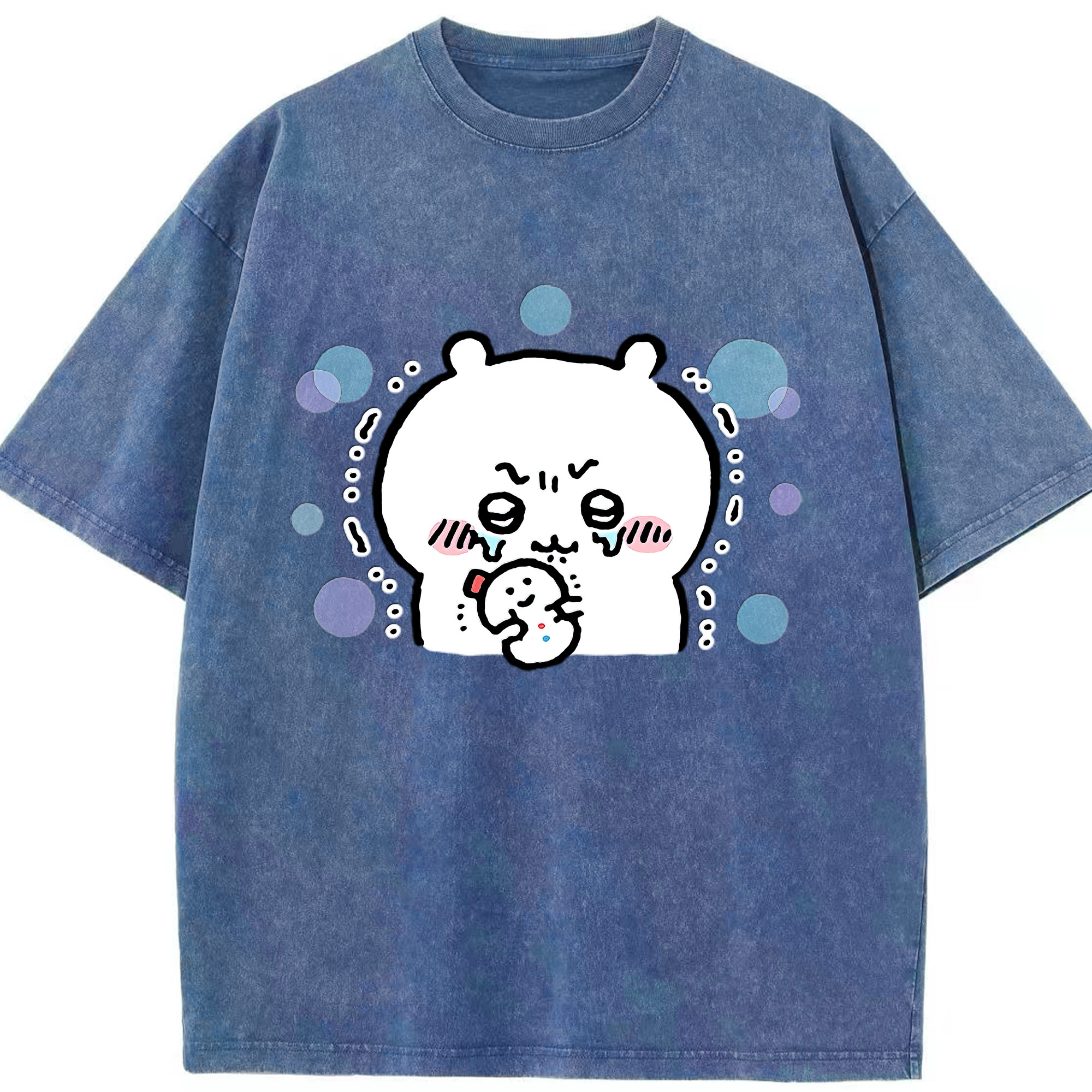 （画像用） ちいかわ ちいかわ Chii-kawa chiikawa 綿100% ヴィンテージ風 半袖Tシャツ（フロントプリント）
