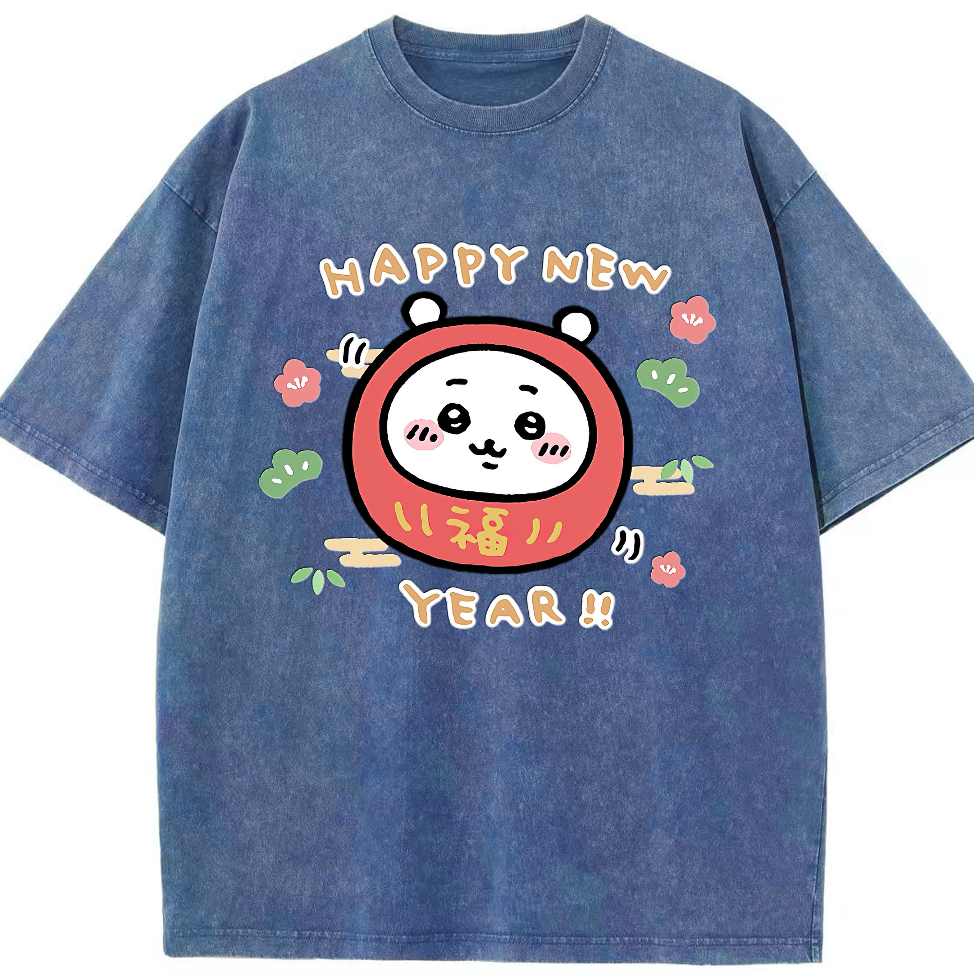（画像用） ちいかわ ちいかわ Chii-kawa chiikawa 綿100% ヴィンテージ風 半袖Tシャツ（フロントプリント）