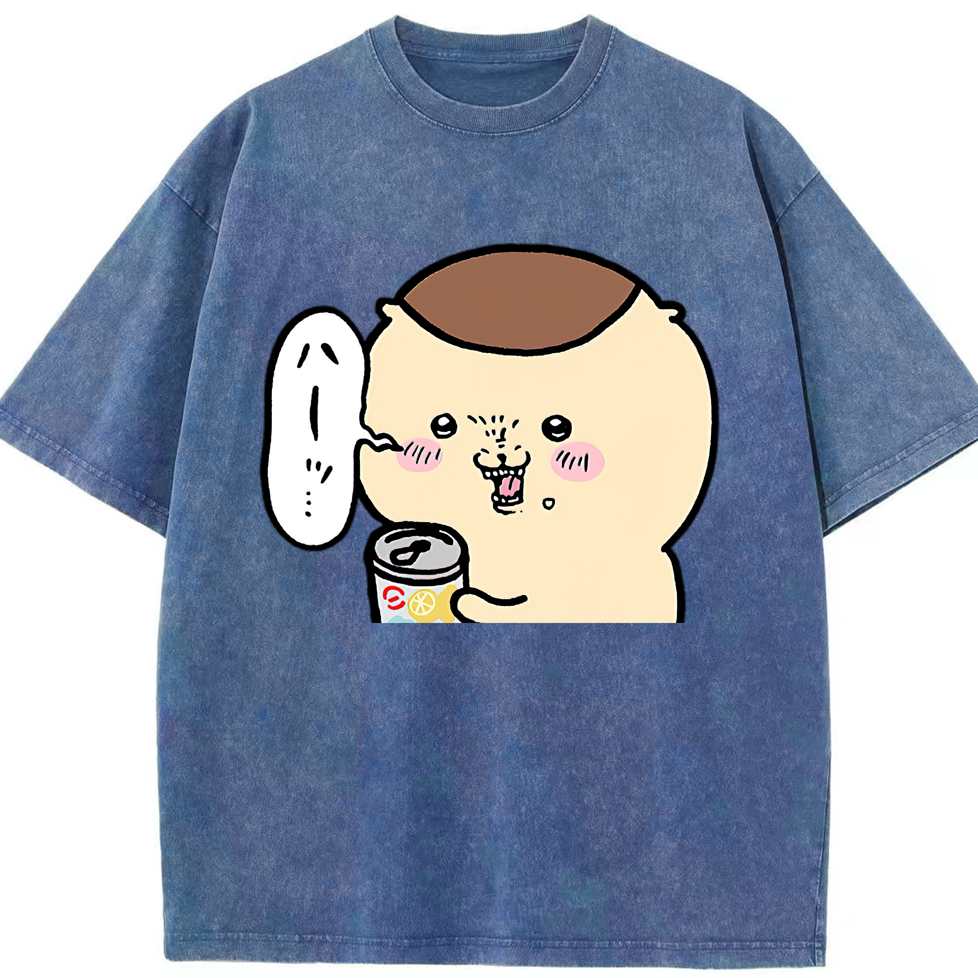 （画像用） ちいかわ くりまんじゅう Chii-kawa kuri manjū 綿100% ヴィンテージ風 半袖Tシャツ（フロントプリント）