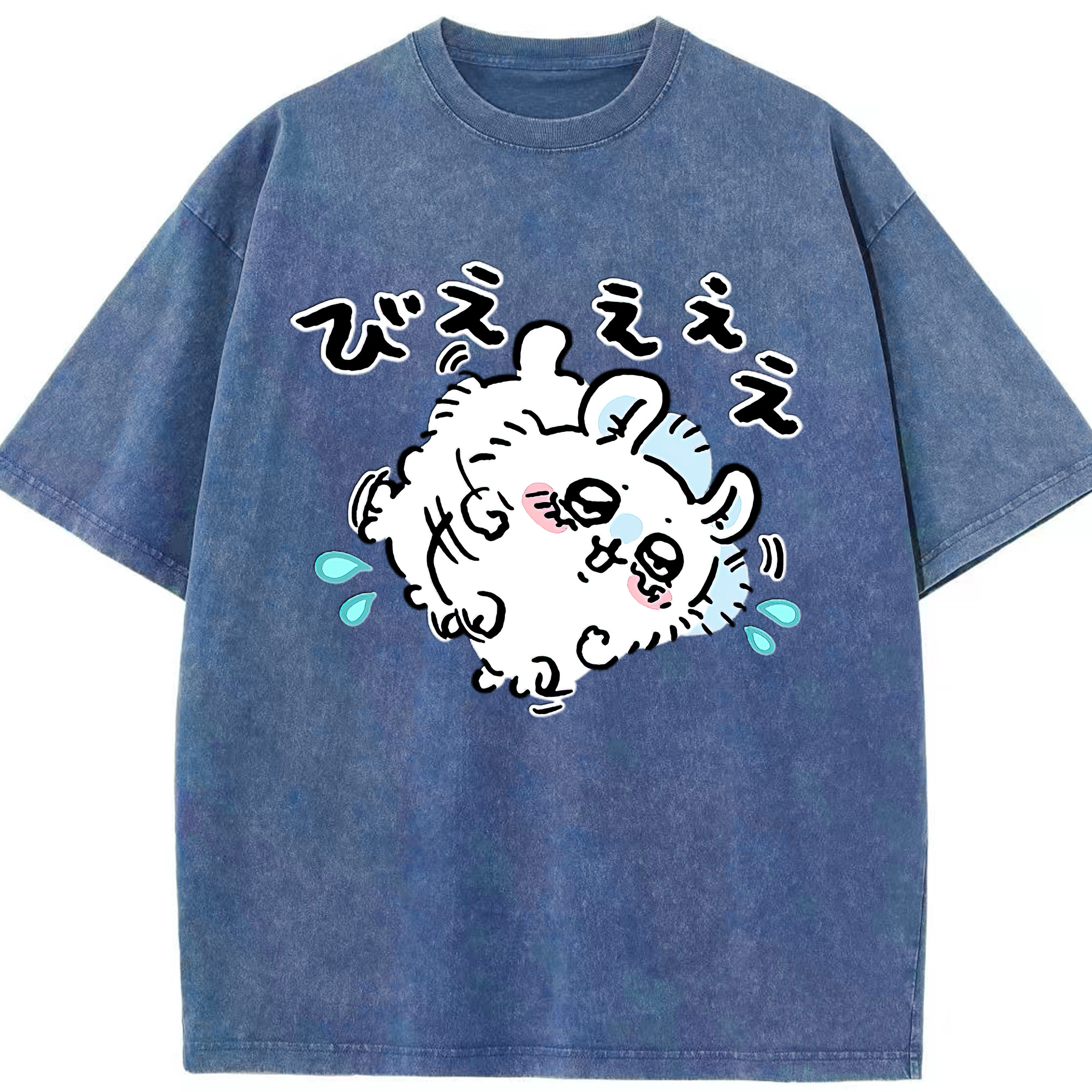 （画像用） ちいかわ モモンガ Chii-kawa Momonga 綿100% ヴィンテージ風 半袖Tシャツ（フロントプリント）