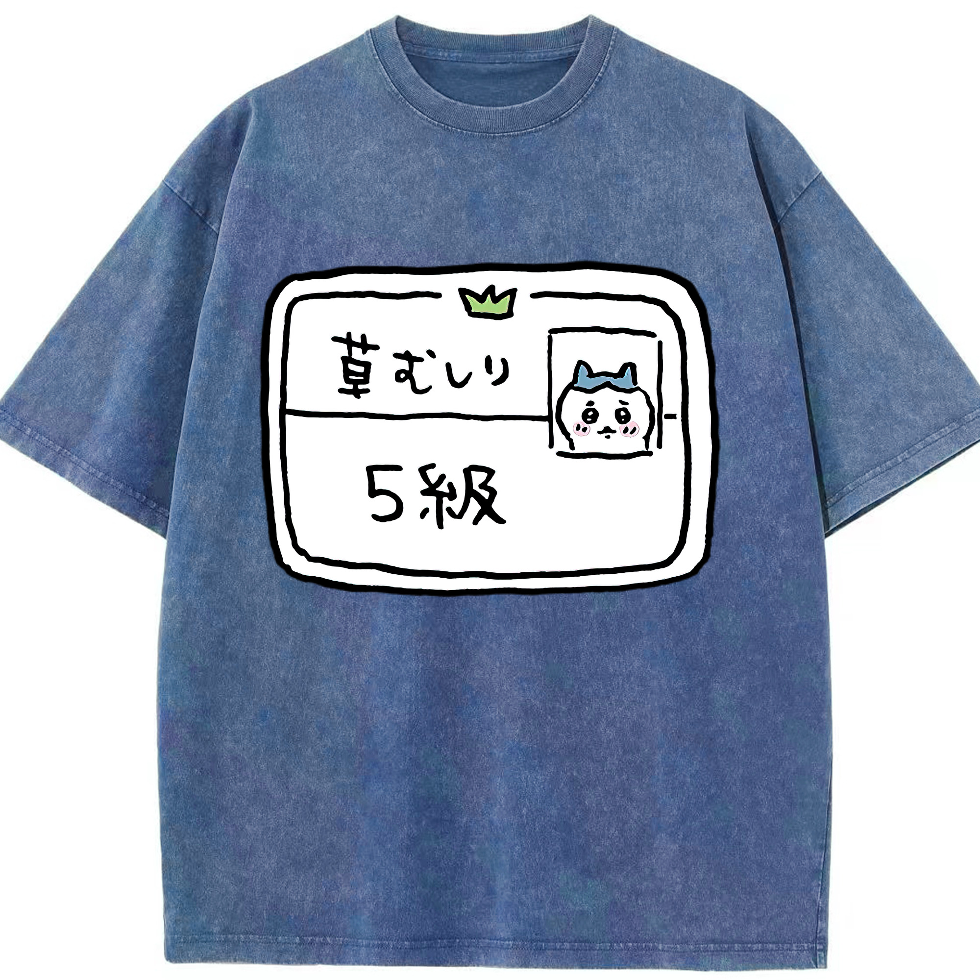 （画像用） ちいかわ ハチワレ Chii-kawa hachiware 綿100% ヴィンテージ風 半袖Tシャツ（フロントプリント）