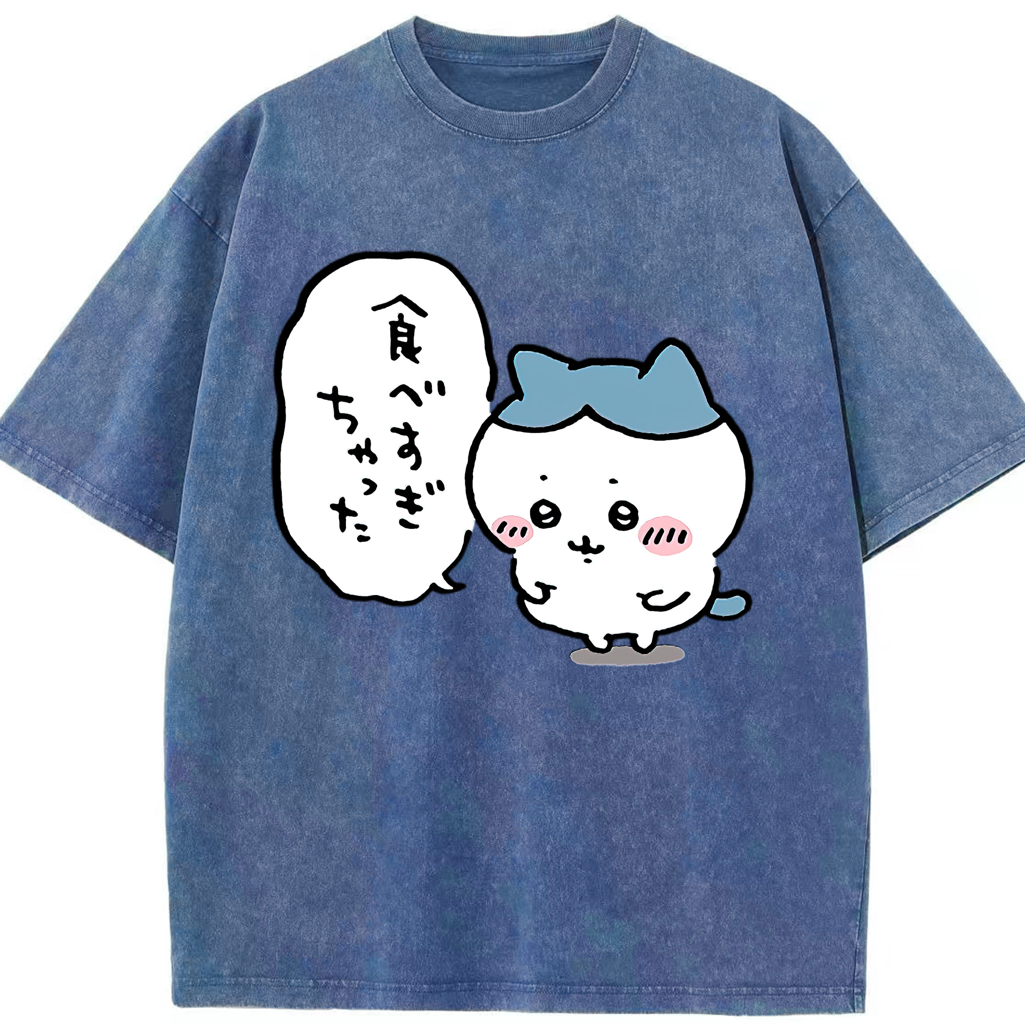 （画像用） ちいかわ ハチワレ Chii-kawa hachiware 綿100% ヴィンテージ風 半袖Tシャツ（フロントプリント）