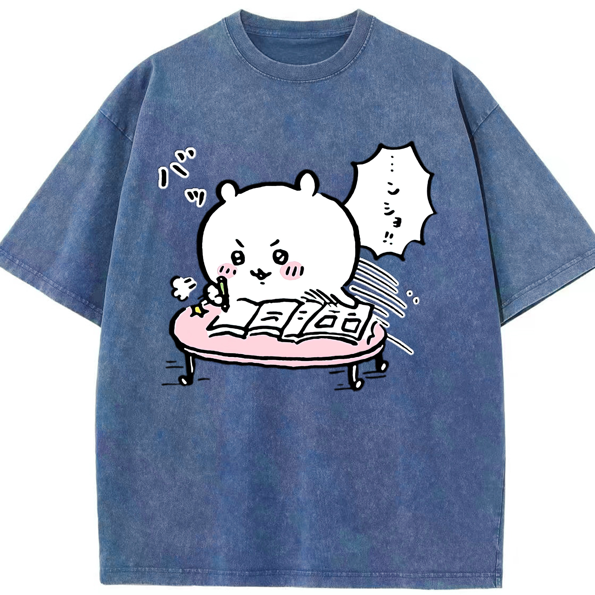 （画像用） ちいかわ ちいかわ Chii-kawa chiikawa 綿100% ヴィンテージ風 半袖Tシャツ（フロントプリント）
