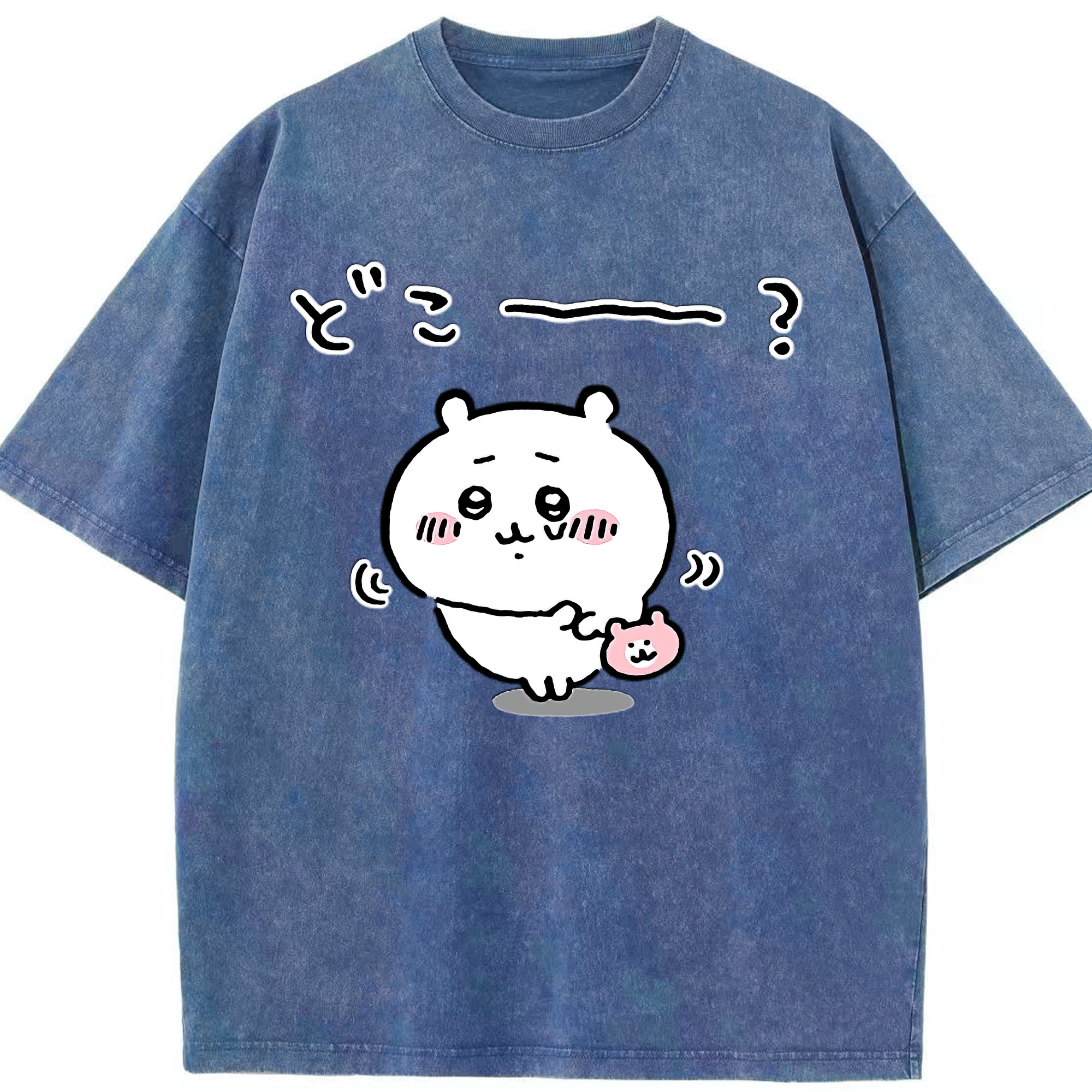 （画像用） ちいかわ ちいかわ Chii-kawa chiikawa 綿100% ヴィンテージ風 半袖Tシャツ（フロントプリント）