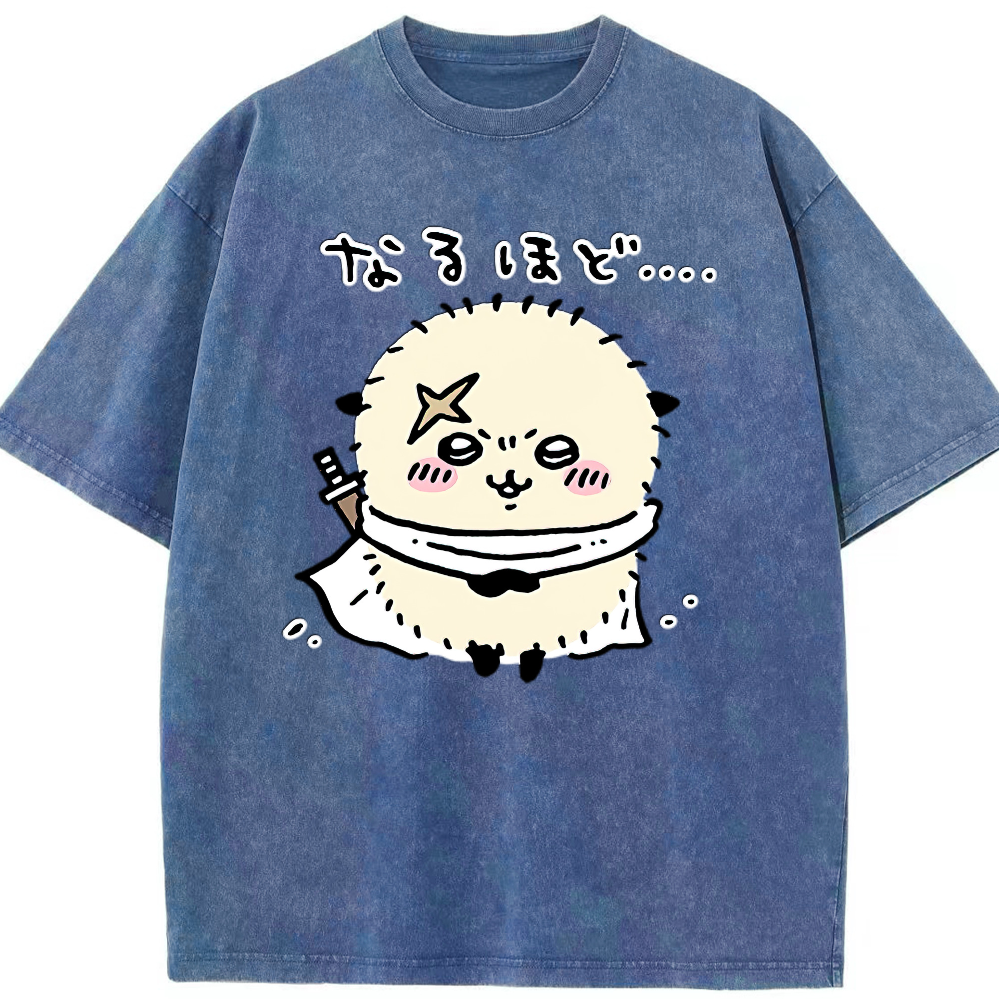 （画像用） ちいかわ ラッコ Chii-kawa Sea otter 綿100% ヴィンテージ風 半袖Tシャツ（フロントプリント）