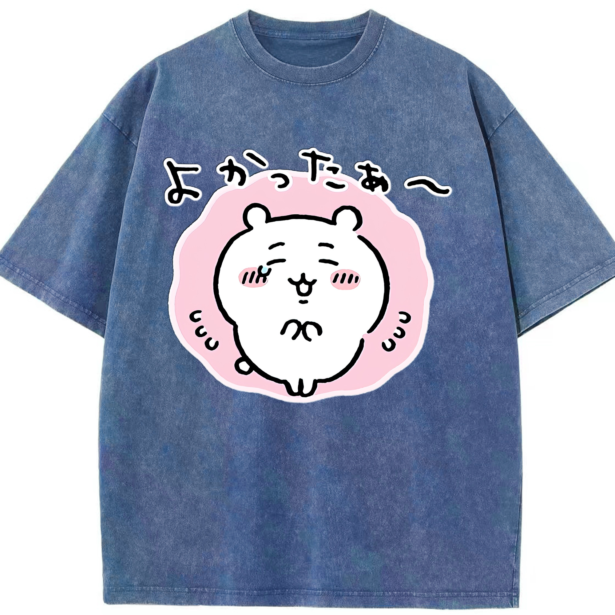 （画像用） ちいかわ ちいかわ Chii-kawa chiikawa 綿100% ヴィンテージ風 半袖Tシャツ（フロントプリント）