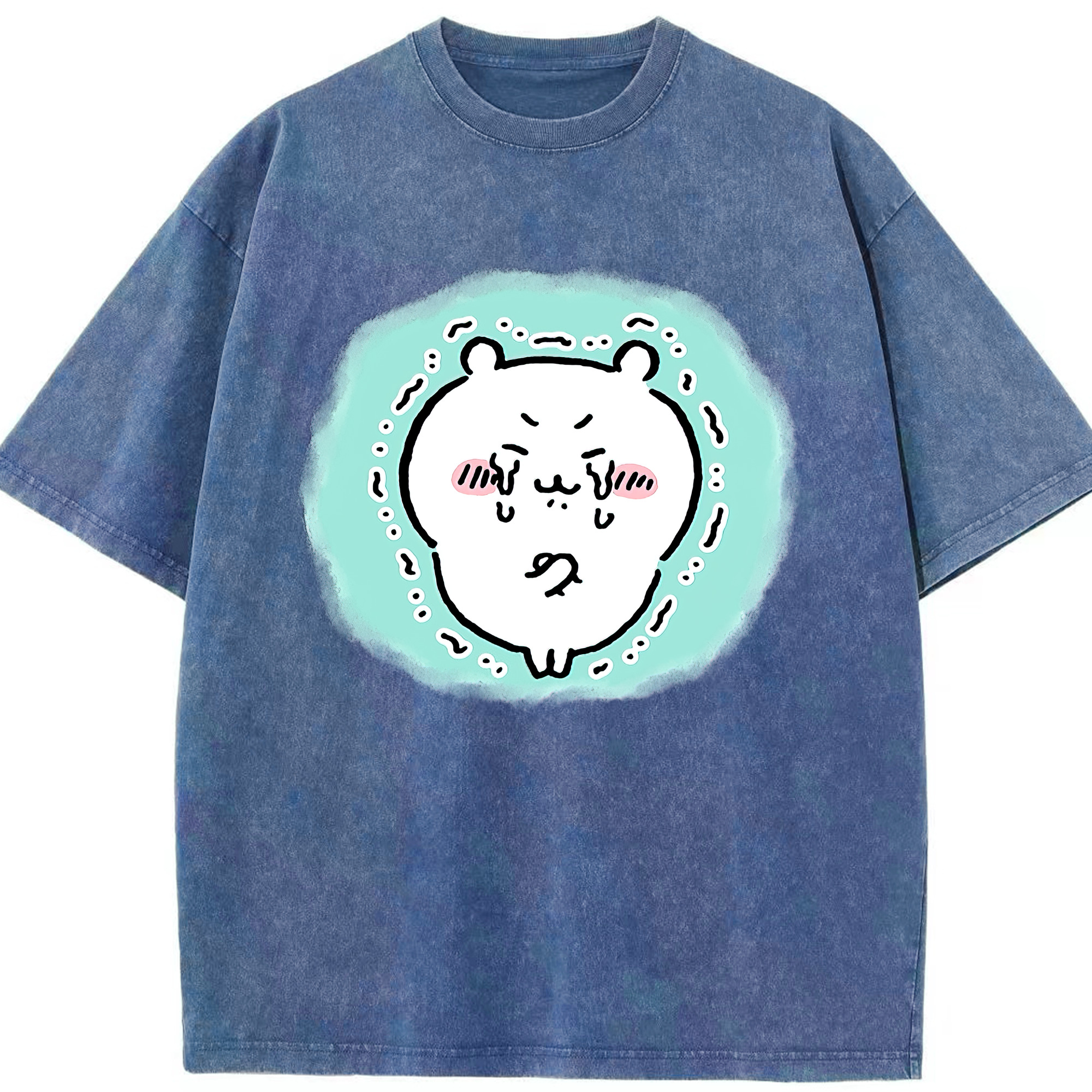 （画像用） ちいかわ ちいかわ Chii-kawa chiikawa 綿100% ヴィンテージ風 半袖Tシャツ（フロントプリント）