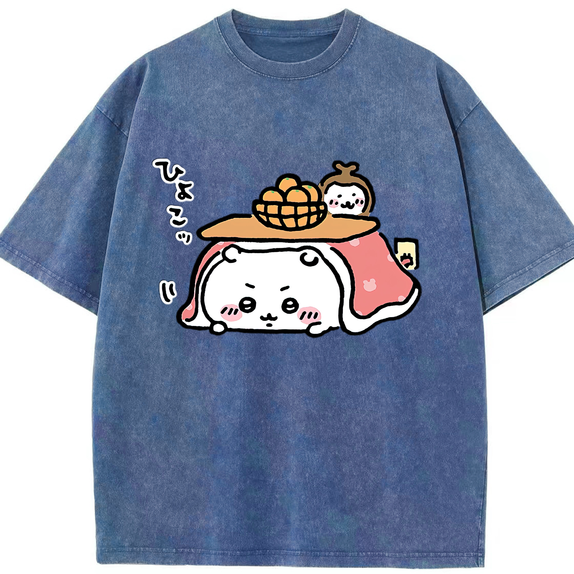（画像用） ちいかわ ちいかわ Chii-kawa chiikawa 綿100% ヴィンテージ風 半袖Tシャツ（フロントプリント）