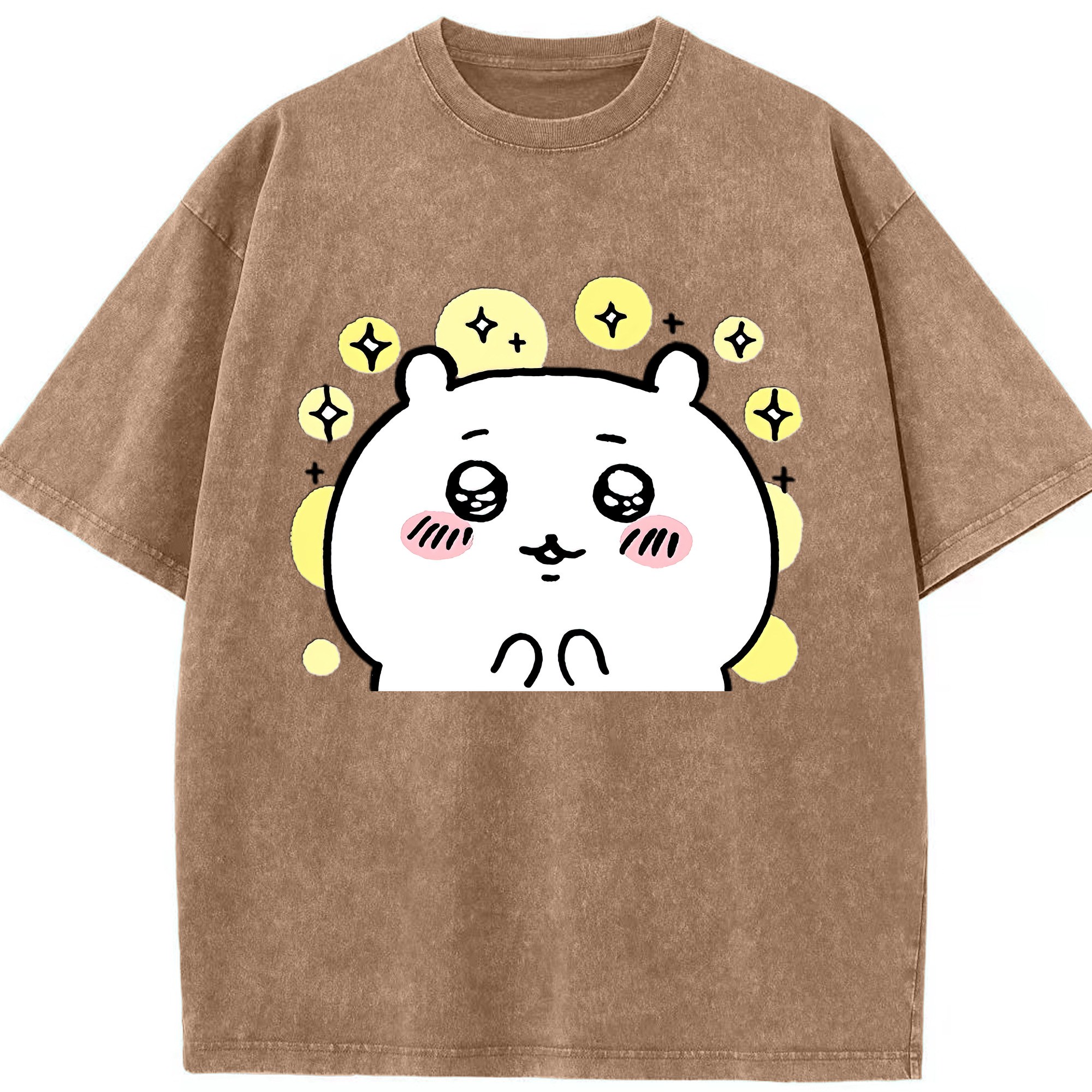 （画像用） ちいかわ ちいかわ Chii-kawa chiikawa 綿100% ヴィンテージ風 半袖Tシャツ（フロントプリント）