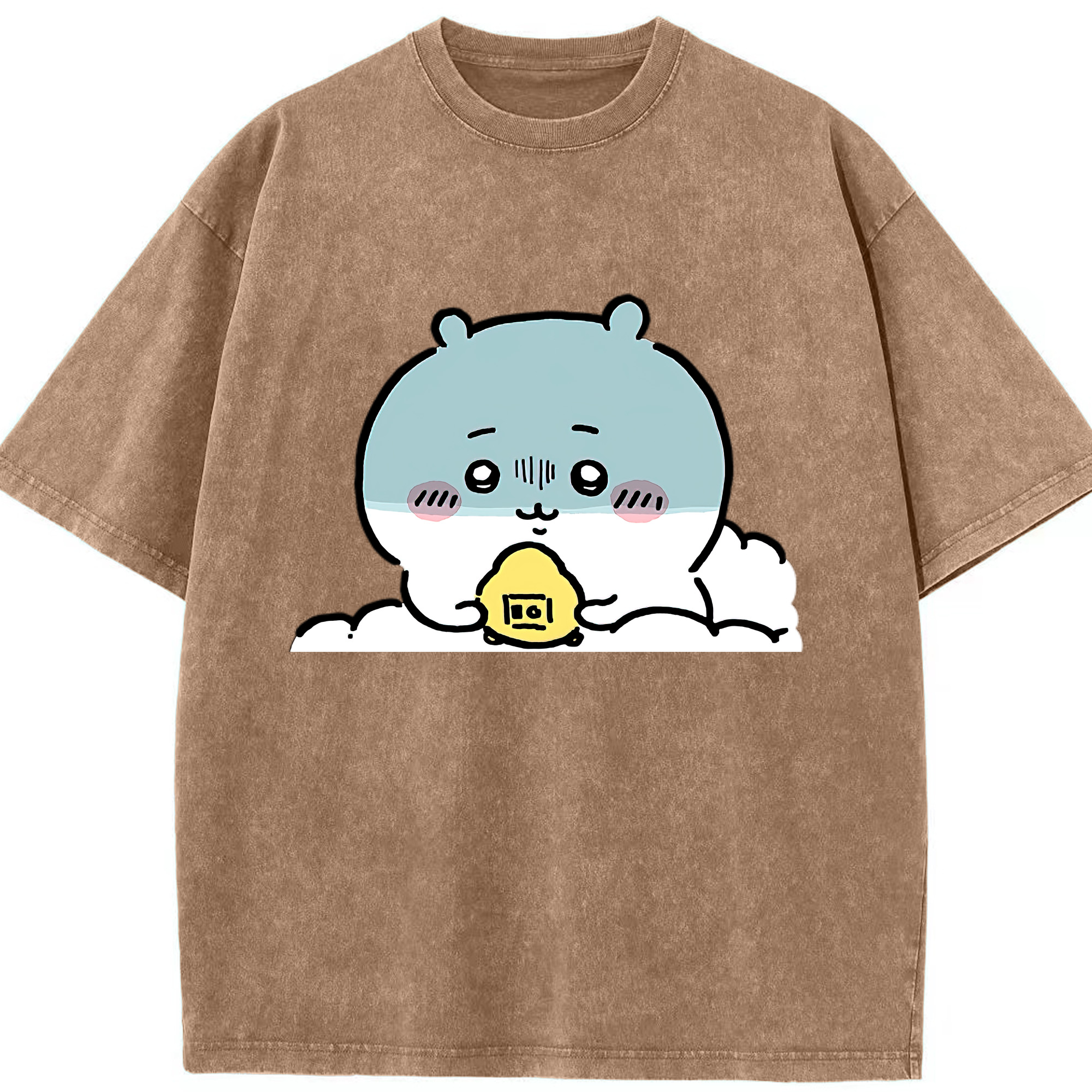 （画像用） ちいかわ ちいかわ Chii-kawa chiikawa 綿100% ヴィンテージ風 半袖Tシャツ（フロントプリント）
