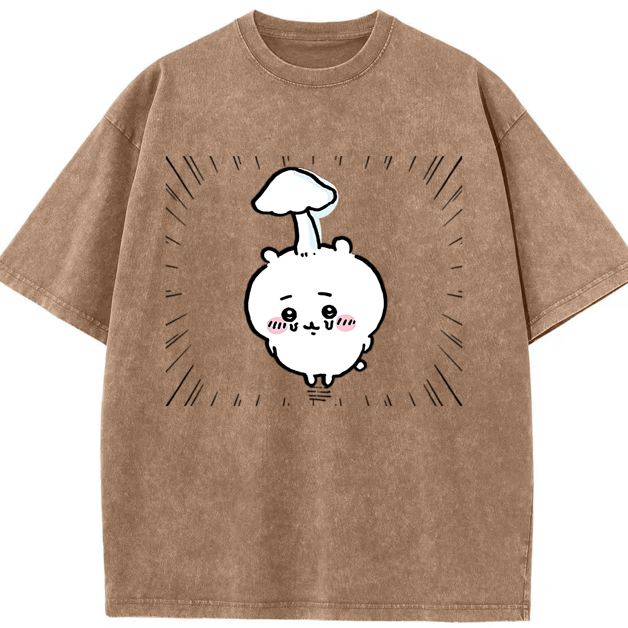 （画像用） ちいかわ ちいかわ Chii-kawa chiikawa 綿100% ヴィンテージ風 半袖Tシャツ（フロントプリント）