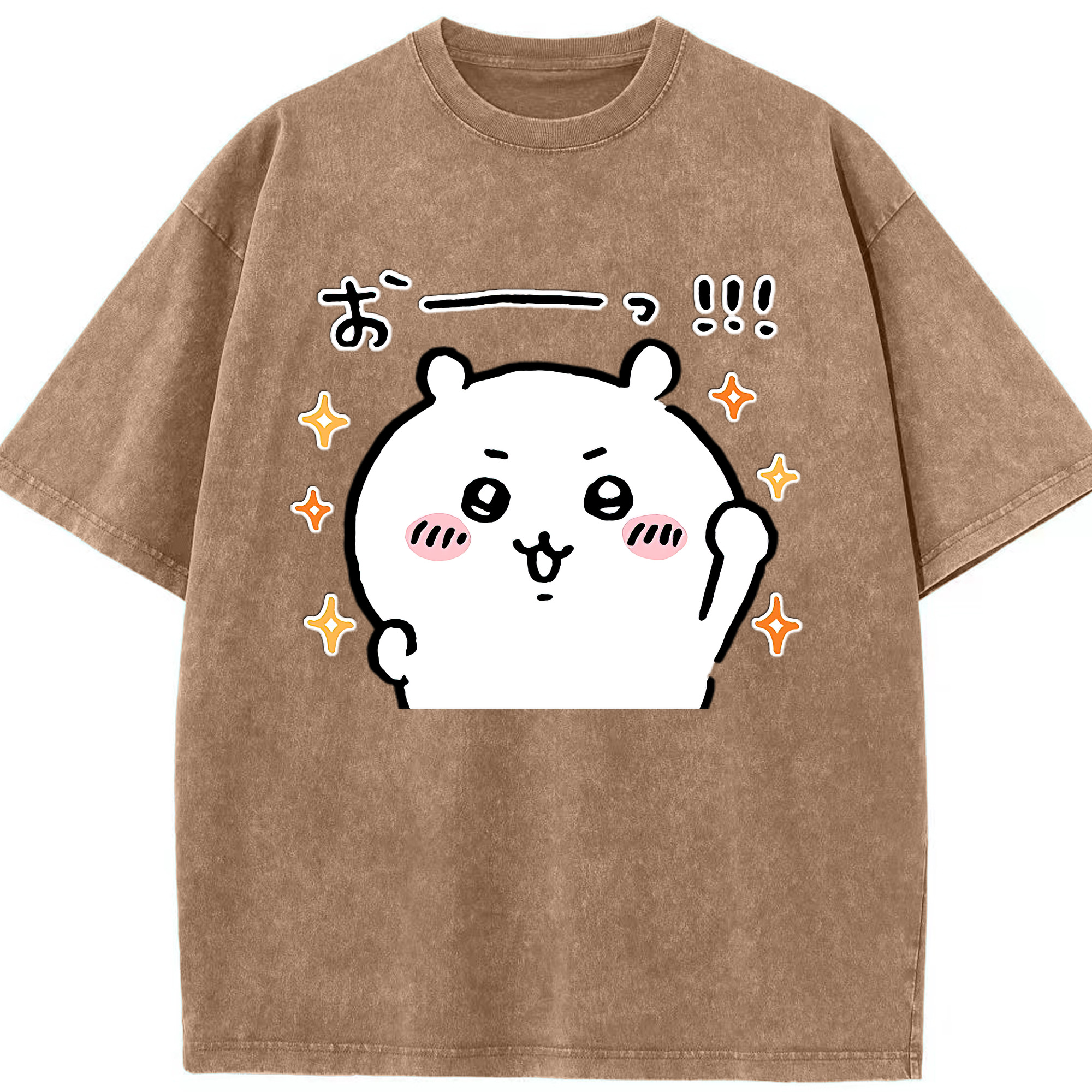 （画像用） ちいかわ ちいかわ Chii-kawa chiikawa 綿100% ヴィンテージ風 半袖Tシャツ（フロントプリント）