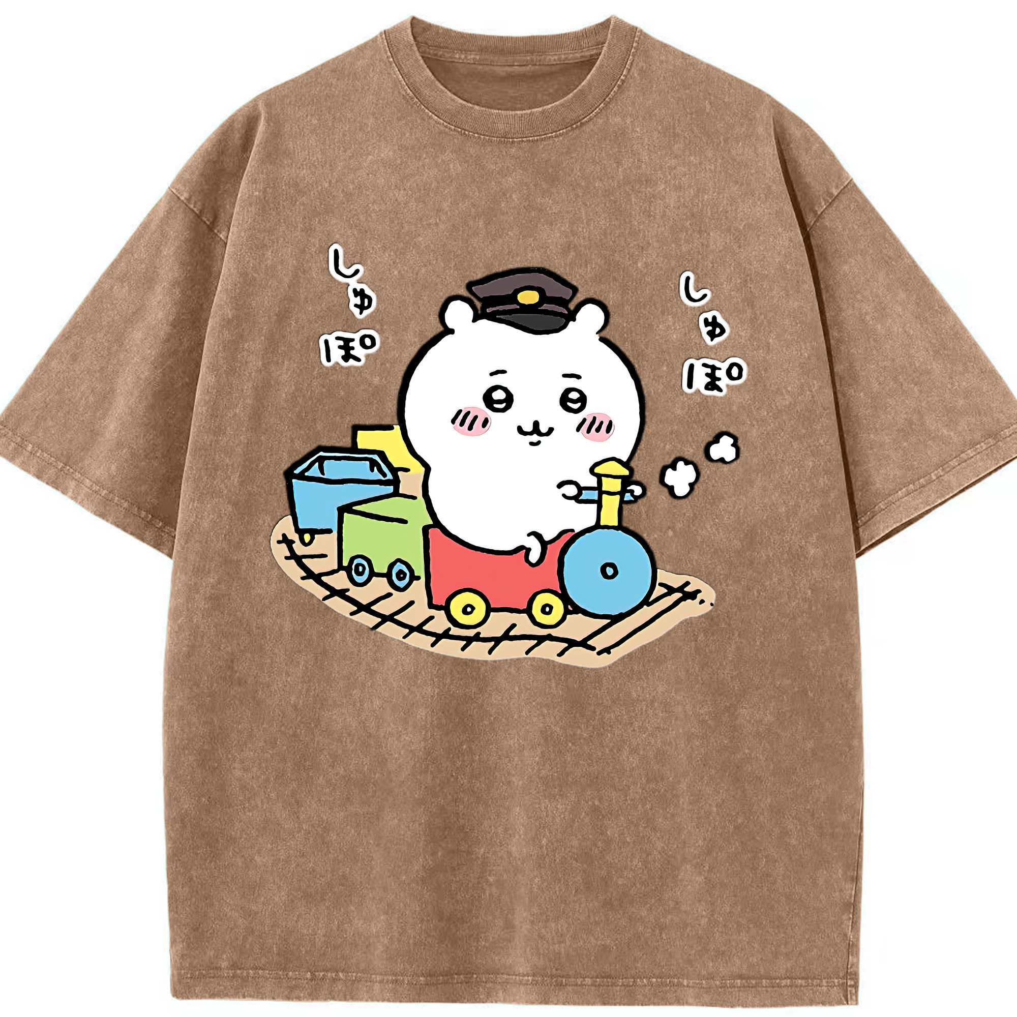 （画像用） ちいかわ ちいかわ Chii-kawa chiikawa 綿100% ヴィンテージ風 半袖Tシャツ（フロントプリント）