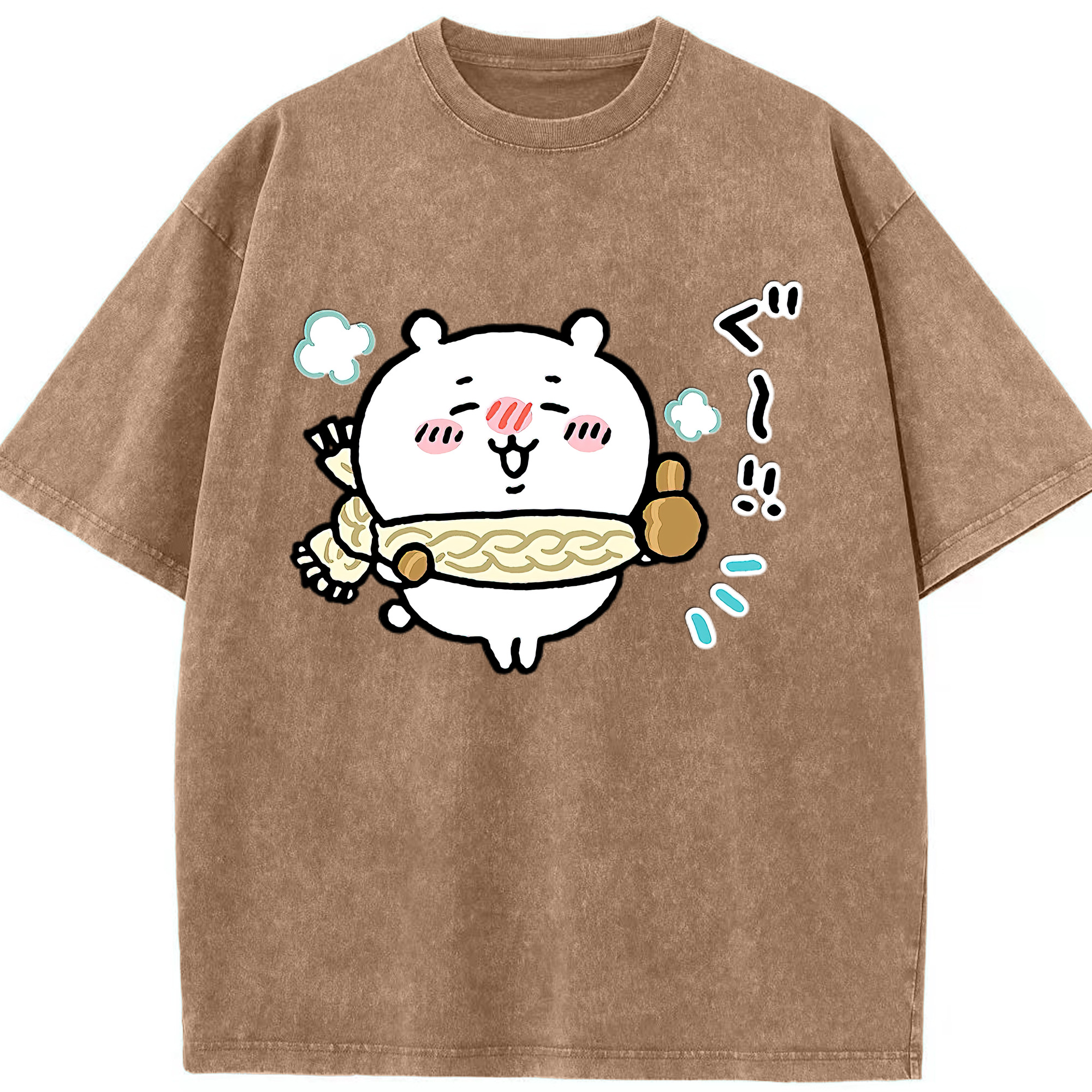 （画像用） ちいかわ ちいかわ Chii-kawa chiikawa 綿100% ヴィンテージ風 半袖Tシャツ（フロントプリント）
