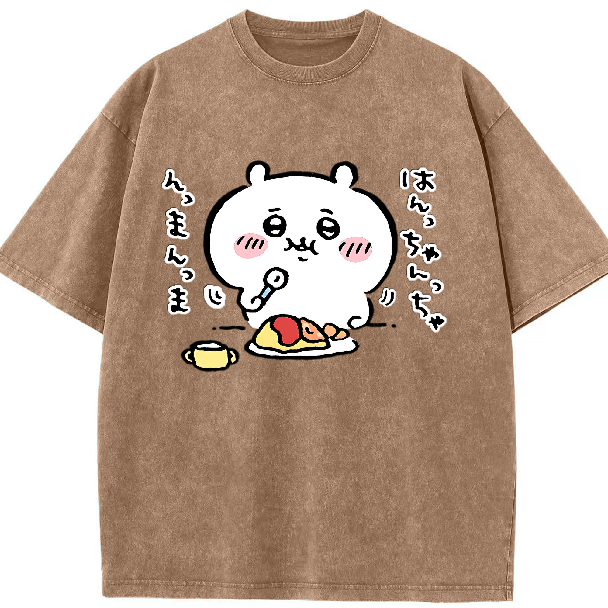 （画像用） ちいかわ ちいかわ Chii-kawa chiikawa 綿100% ヴィンテージ風 半袖Tシャツ（フロントプリント）