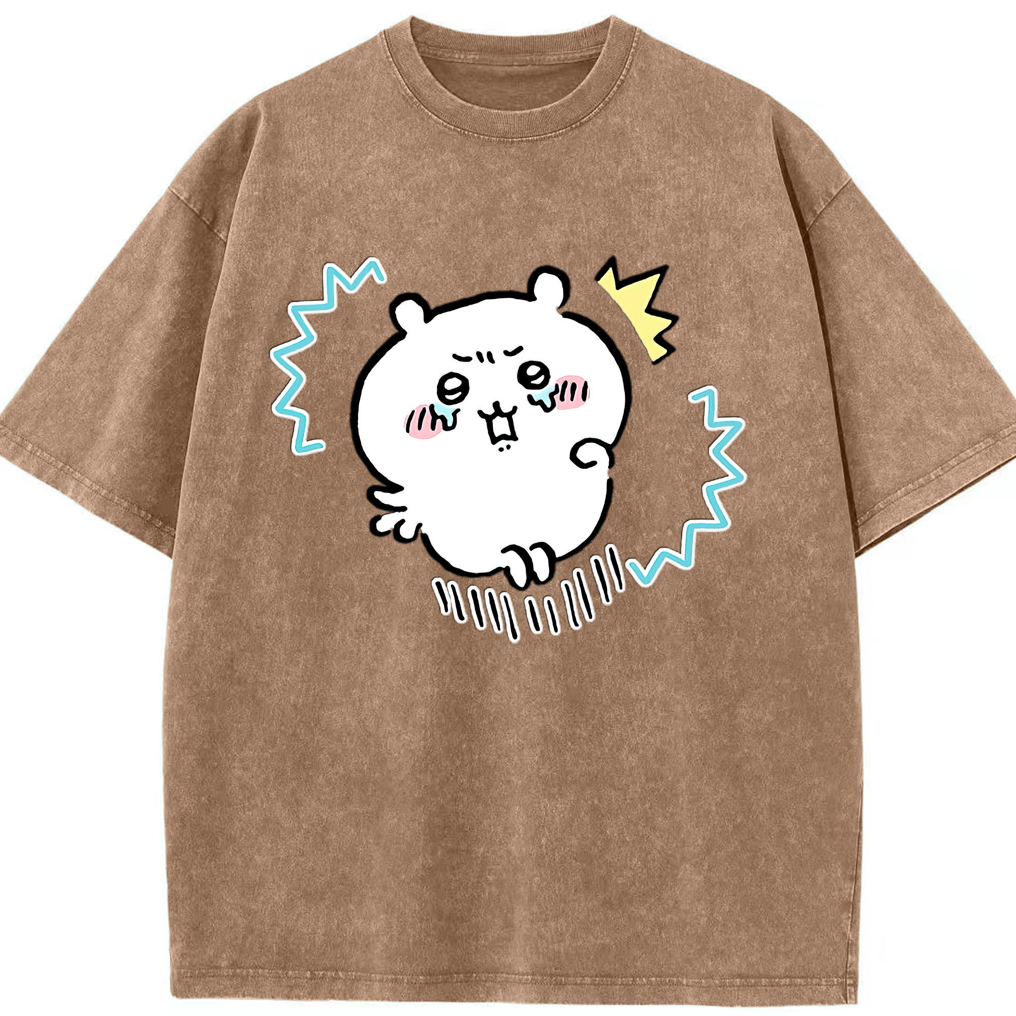 （画像用） ちいかわ ちいかわ Chii-kawa chiikawa 綿100% ヴィンテージ風 半袖Tシャツ（フロントプリント）