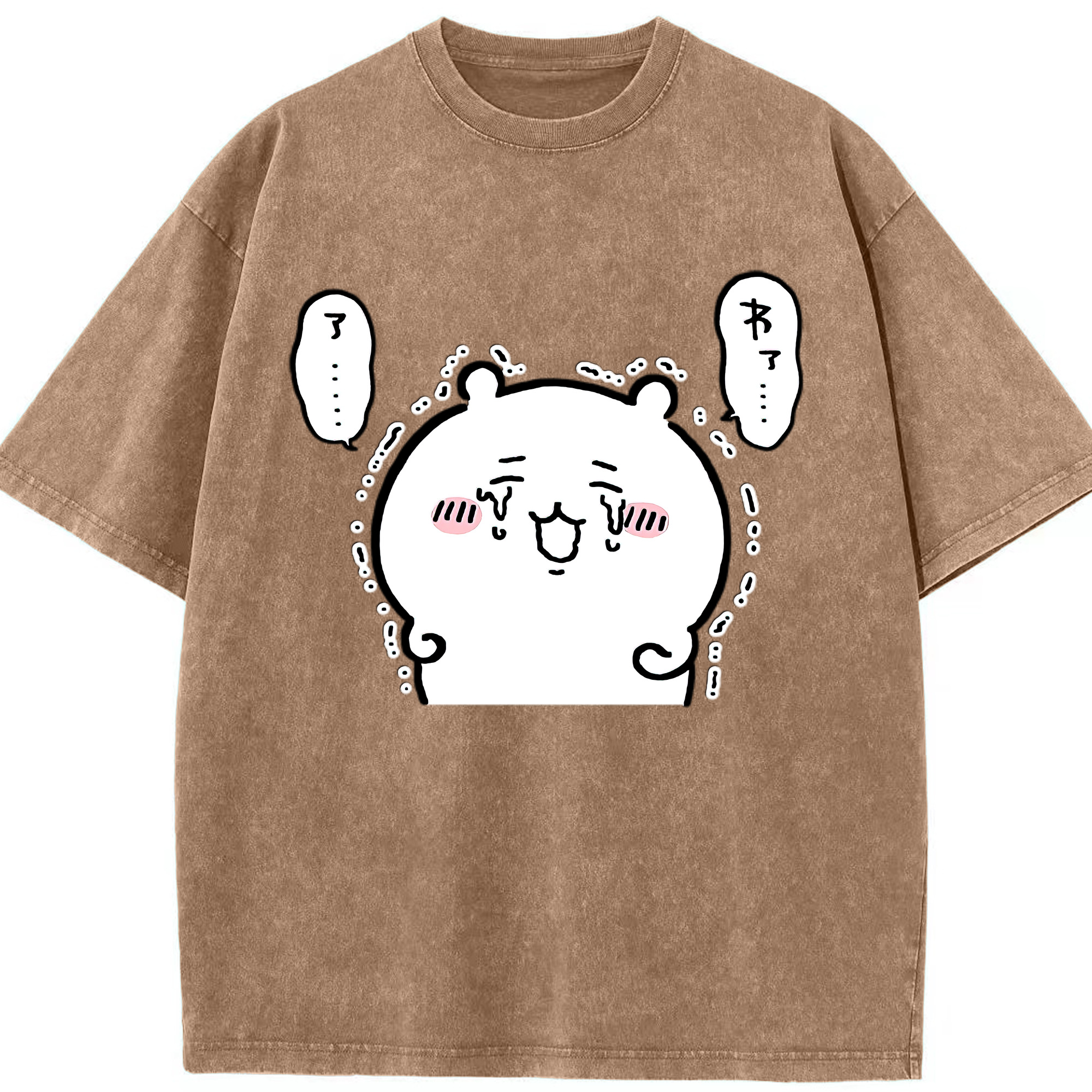 （画像用） ちいかわ ちいかわ Chii-kawa chiikawa 綿100% ヴィンテージ風 半袖Tシャツ（フロントプリント）