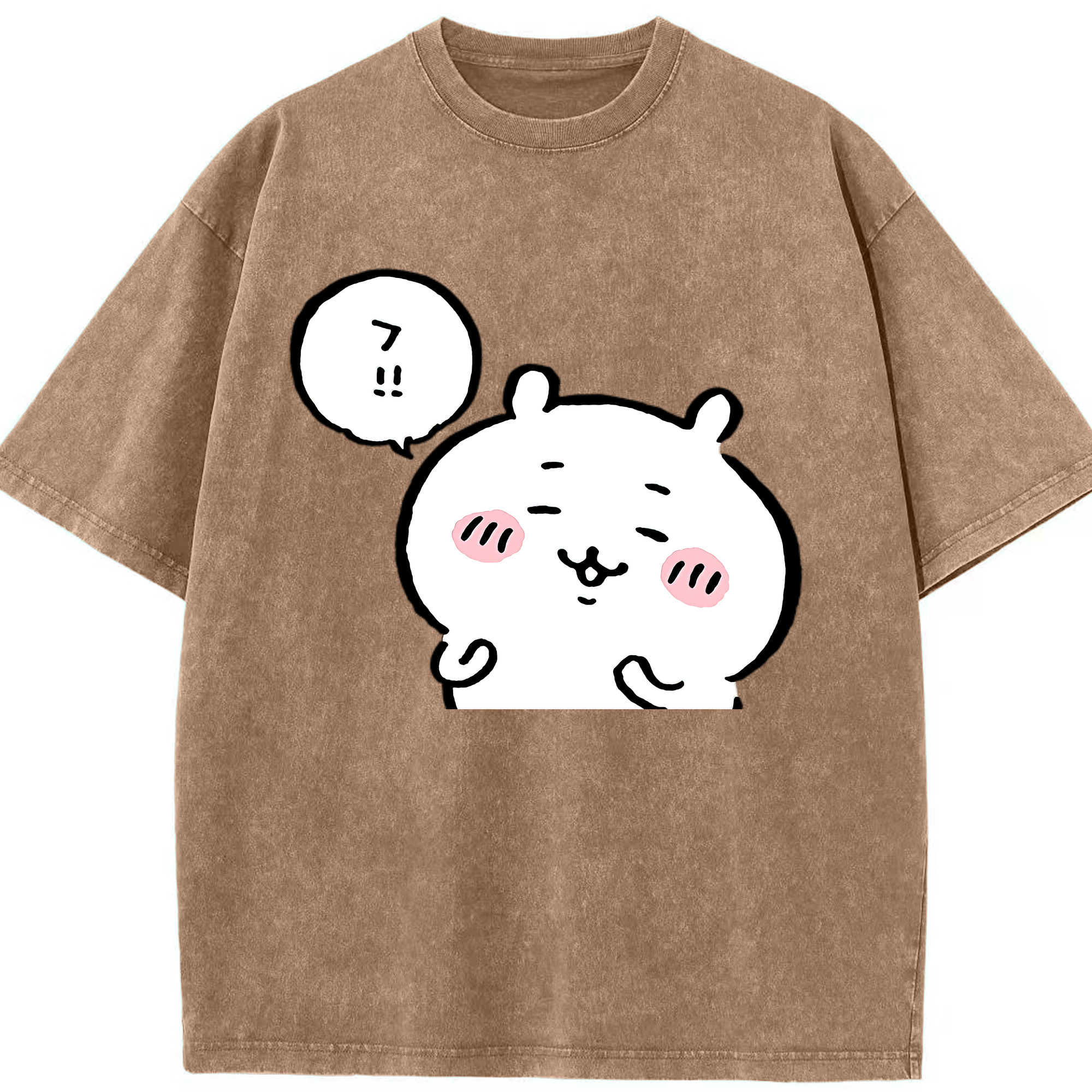 （画像用） ちいかわ ちいかわ Chii-kawa chiikawa 綿100% ヴィンテージ風 半袖Tシャツ（フロントプリント）