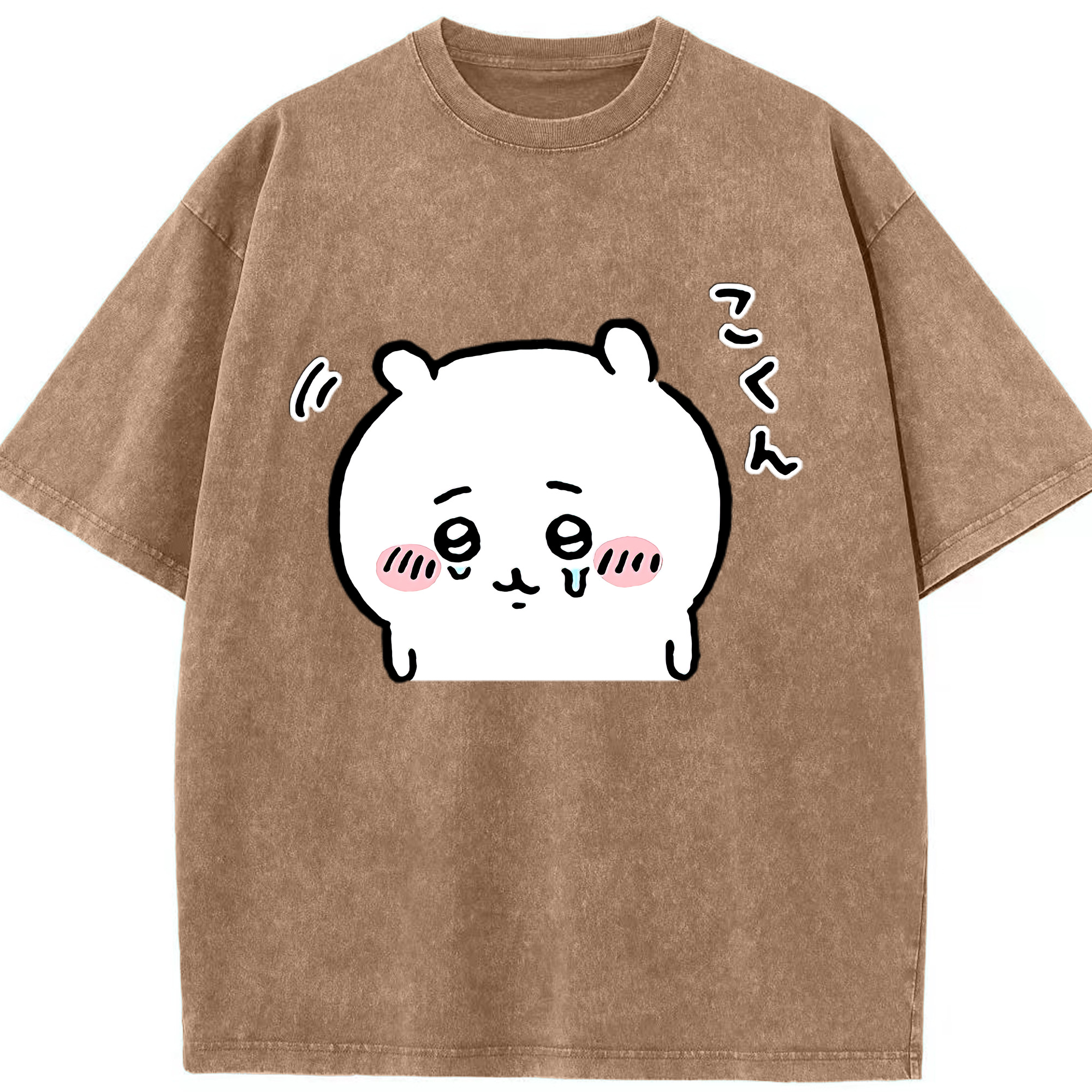 （画像用） ちいかわ ちいかわ Chii-kawa chiikawa 綿100% ヴィンテージ風 半袖Tシャツ（フロントプリント）
