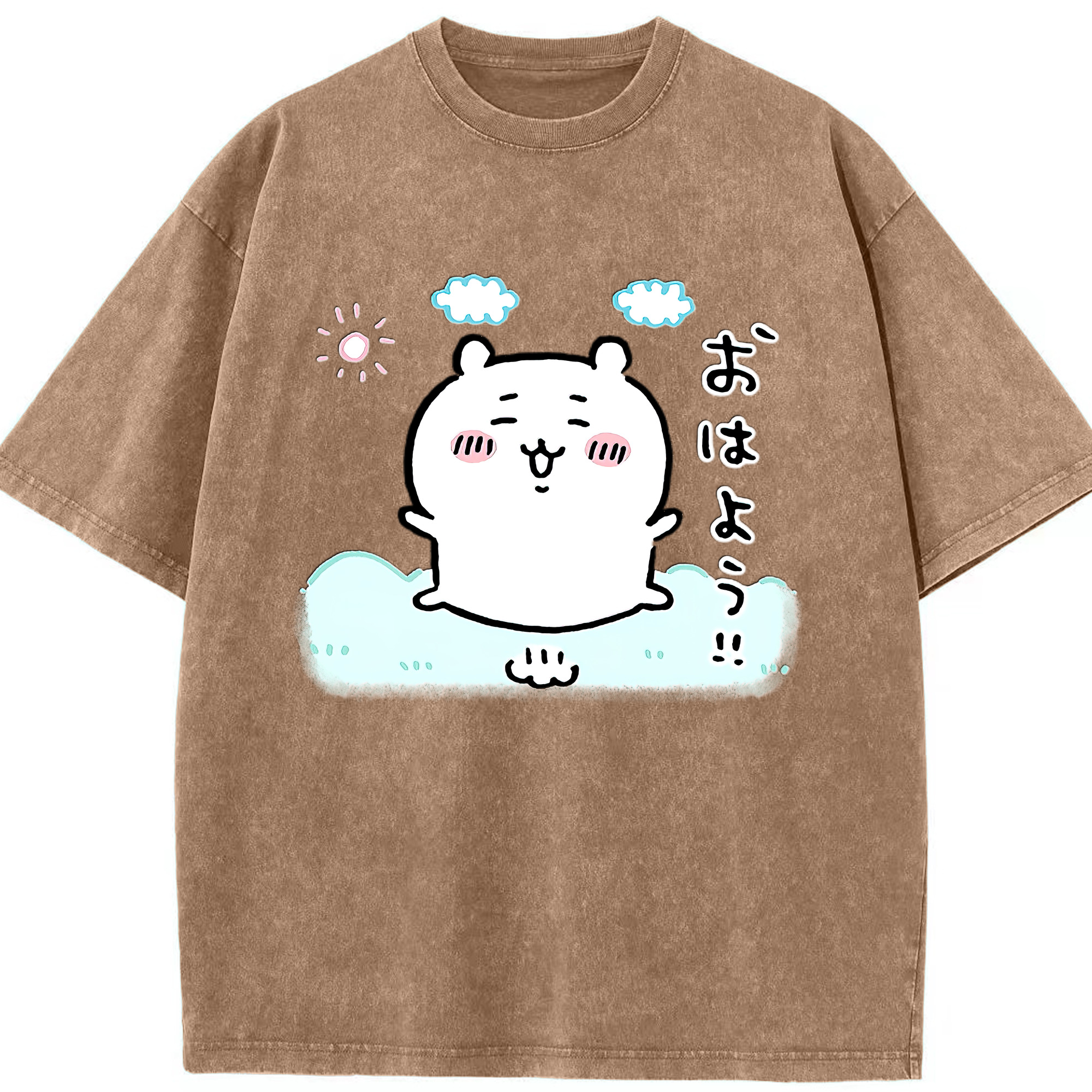 （画像用） ちいかわ ちいかわ Chii-kawa chiikawa 綿100% ヴィンテージ風 半袖Tシャツ（フロントプリント）