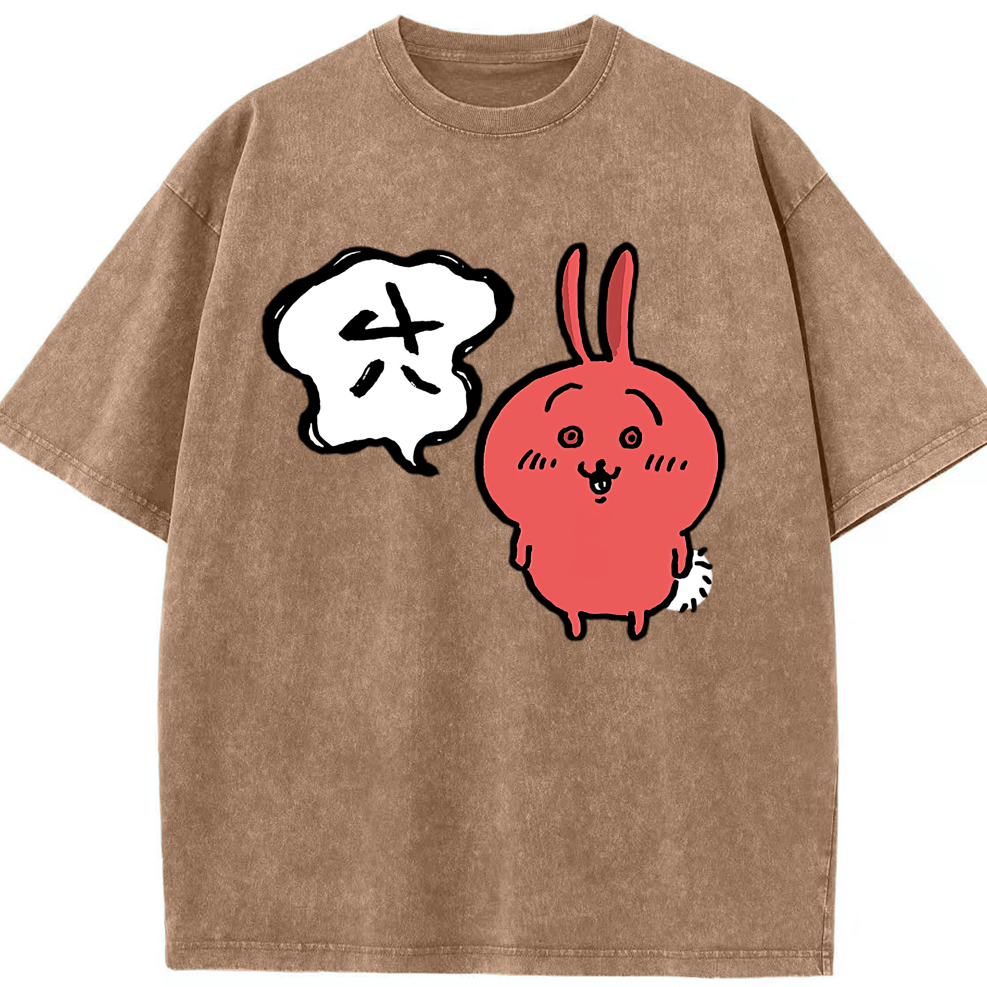 （画像用） ちいかわ ハチワレ Chii-kawa hachiware 綿100% ヴィンテージ風 半袖Tシャツ（フロントプリント）