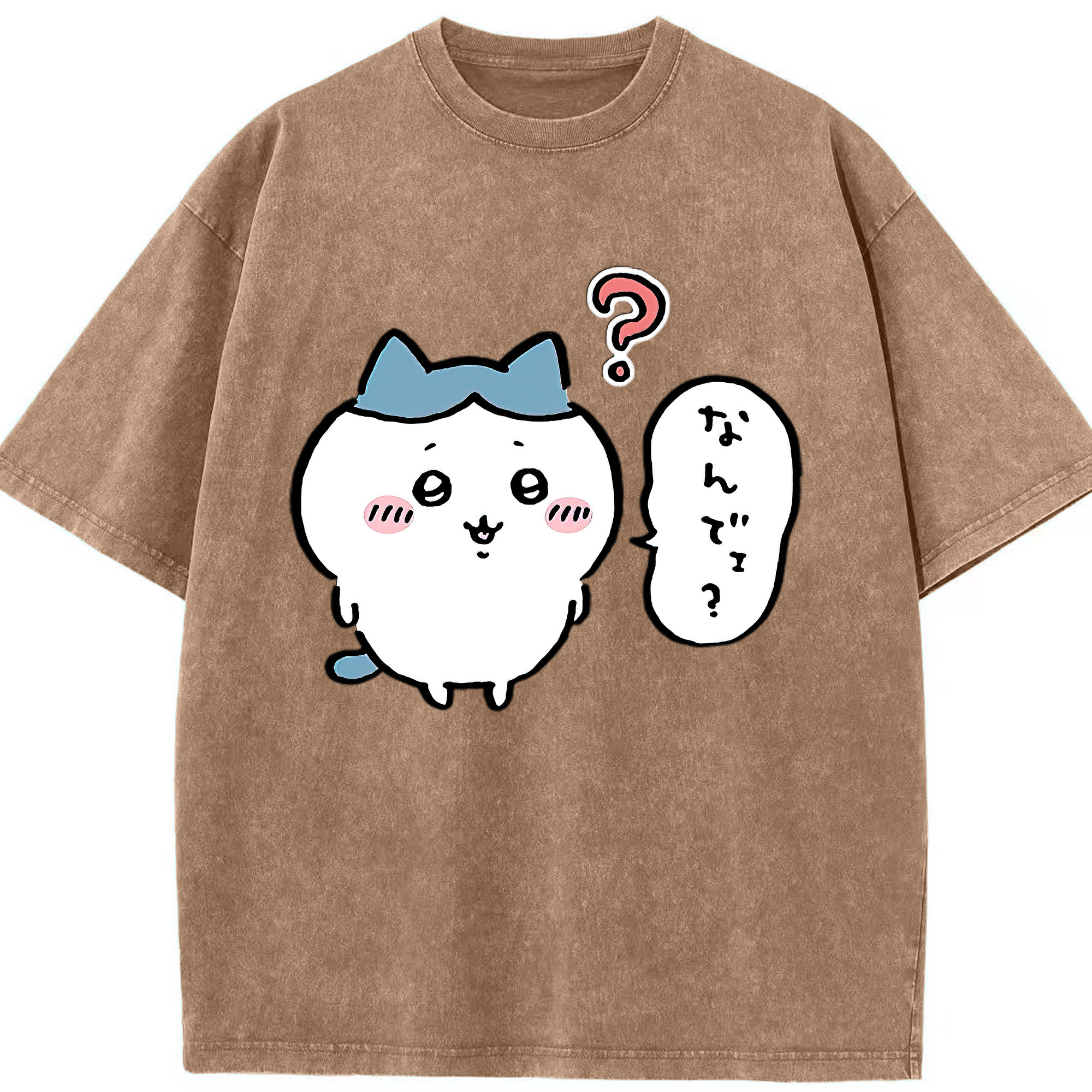 （画像用） ちいかわ ハチワレ Chii-kawa hachiware 綿100% ヴィンテージ風 半袖Tシャツ（フロントプリント）