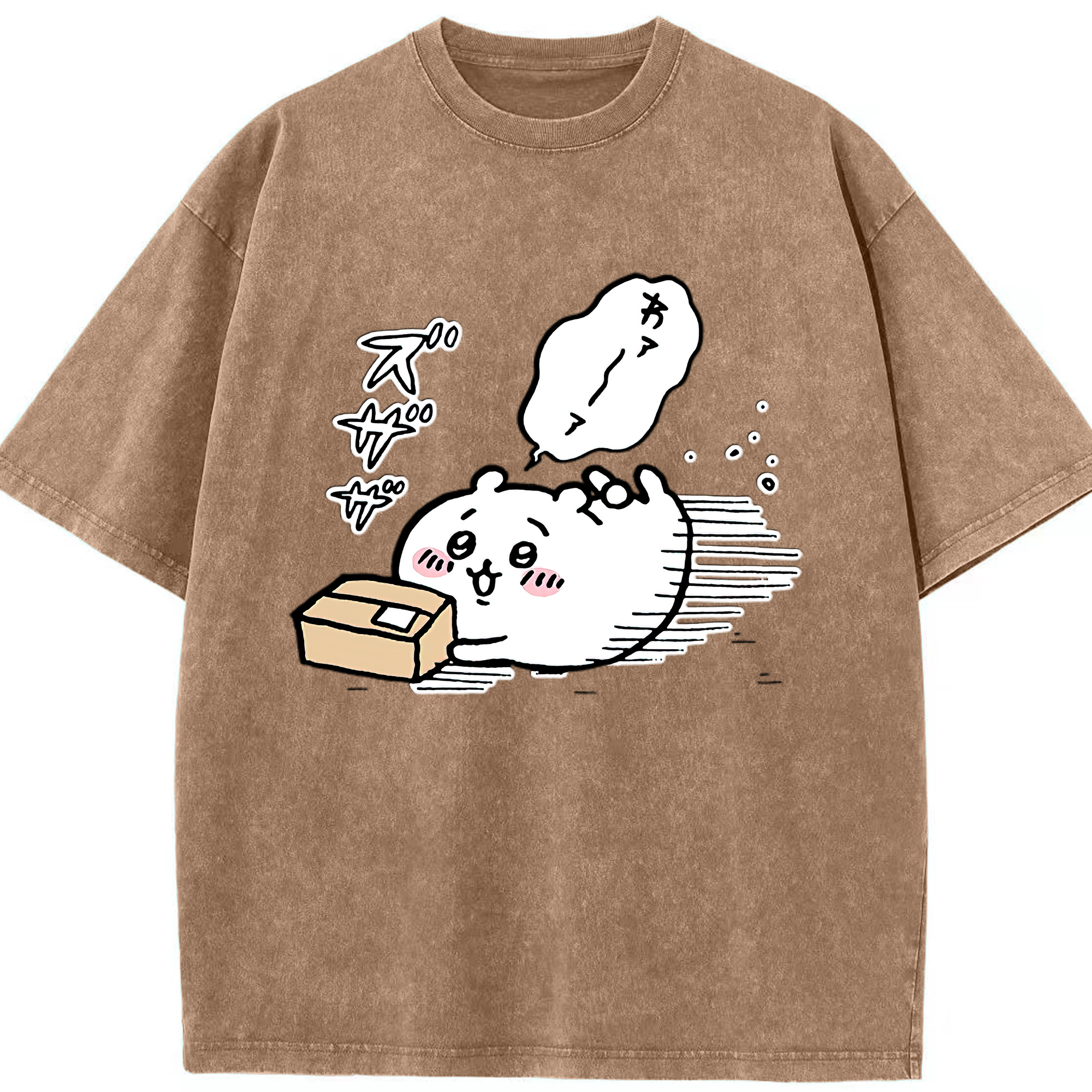 （画像用） ちいかわ ちいかわ Chii-kawa chiikawa 綿100% ヴィンテージ風 半袖Tシャツ（フロントプリント）