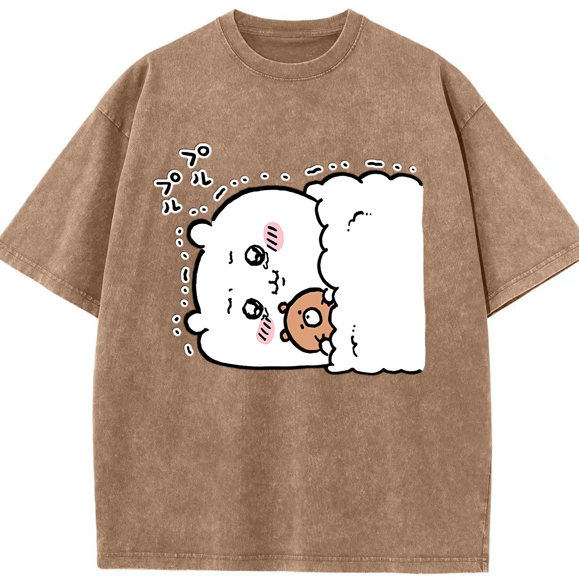 （画像用） ちいかわ ちいかわ Chii-kawa chiikawa 綿100% ヴィンテージ風 半袖Tシャツ（フロントプリント）