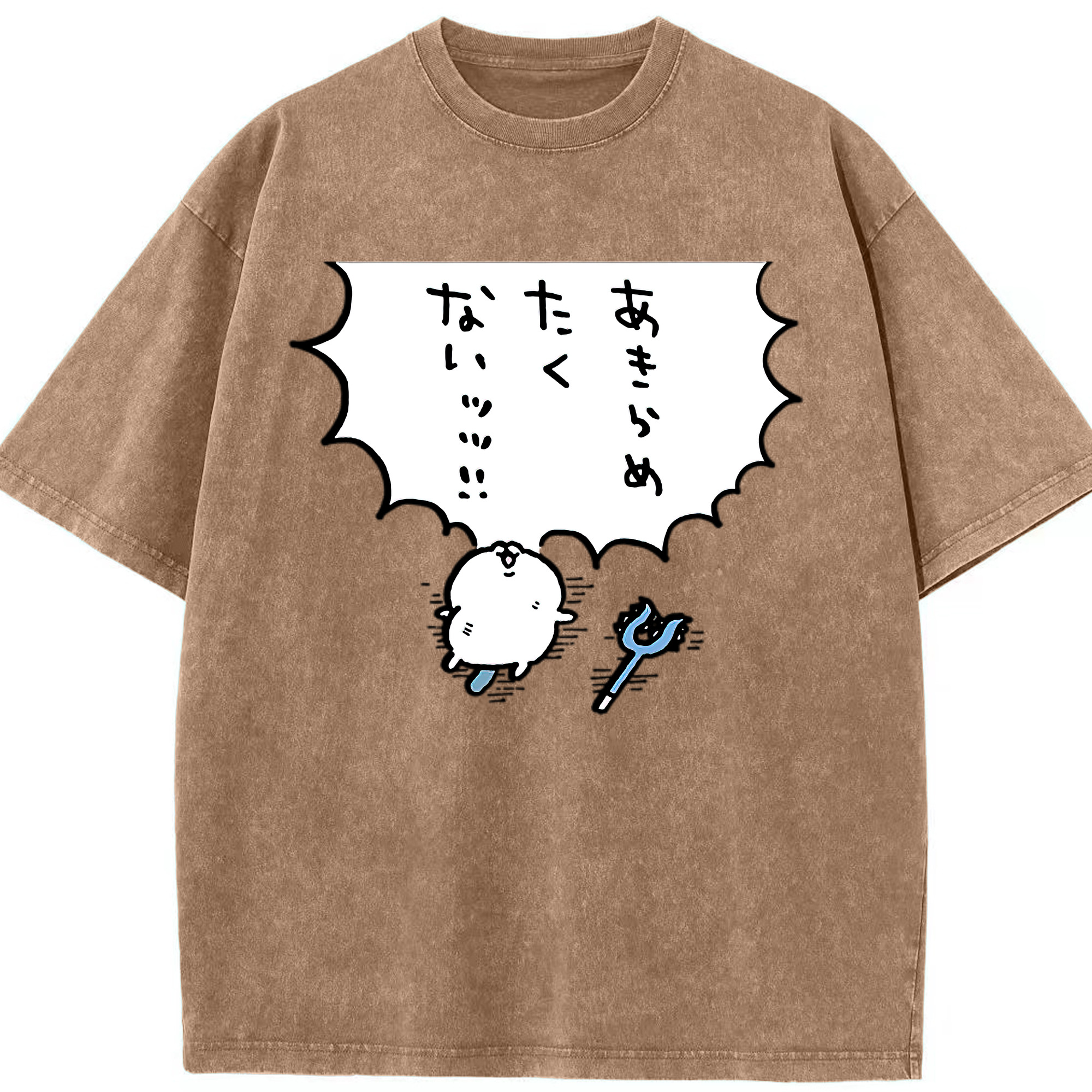 （画像用） ちいかわ ちいかわ Chii-kawa chiikawa 綿100% ヴィンテージ風 半袖Tシャツ（フロントプリント）