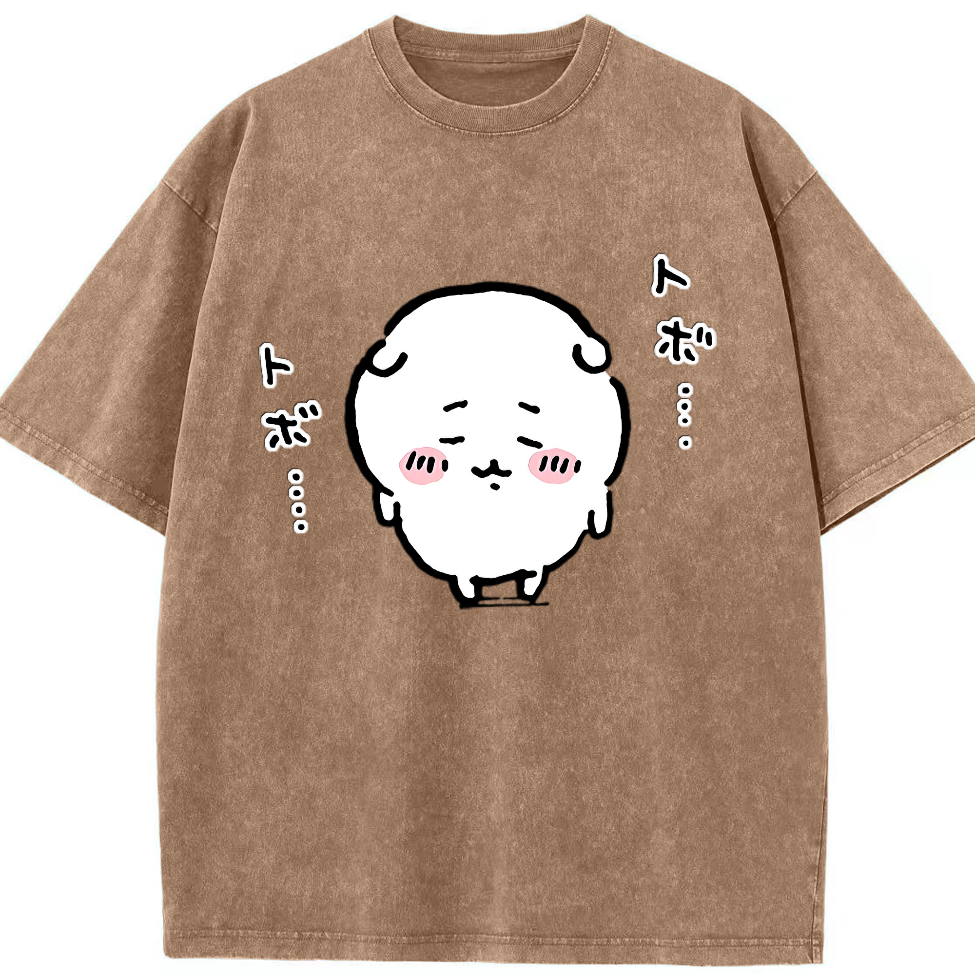 （画像用） ちいかわ ちいかわ Chii-kawa chiikawa 綿100% ヴィンテージ風 半袖Tシャツ（フロントプリント）