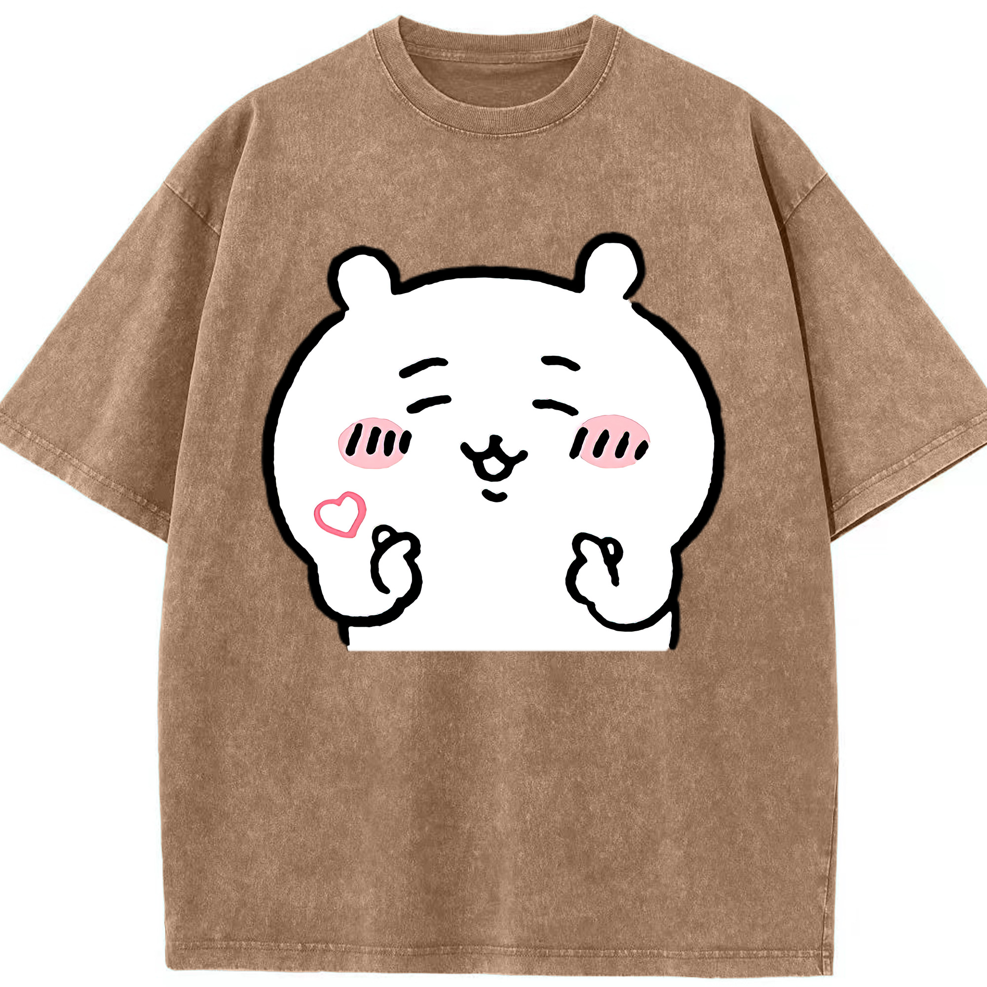 （画像用） ちいかわ ちいかわ Chii-kawa chiikawa 綿100% ヴィンテージ風 半袖Tシャツ（フロントプリント）