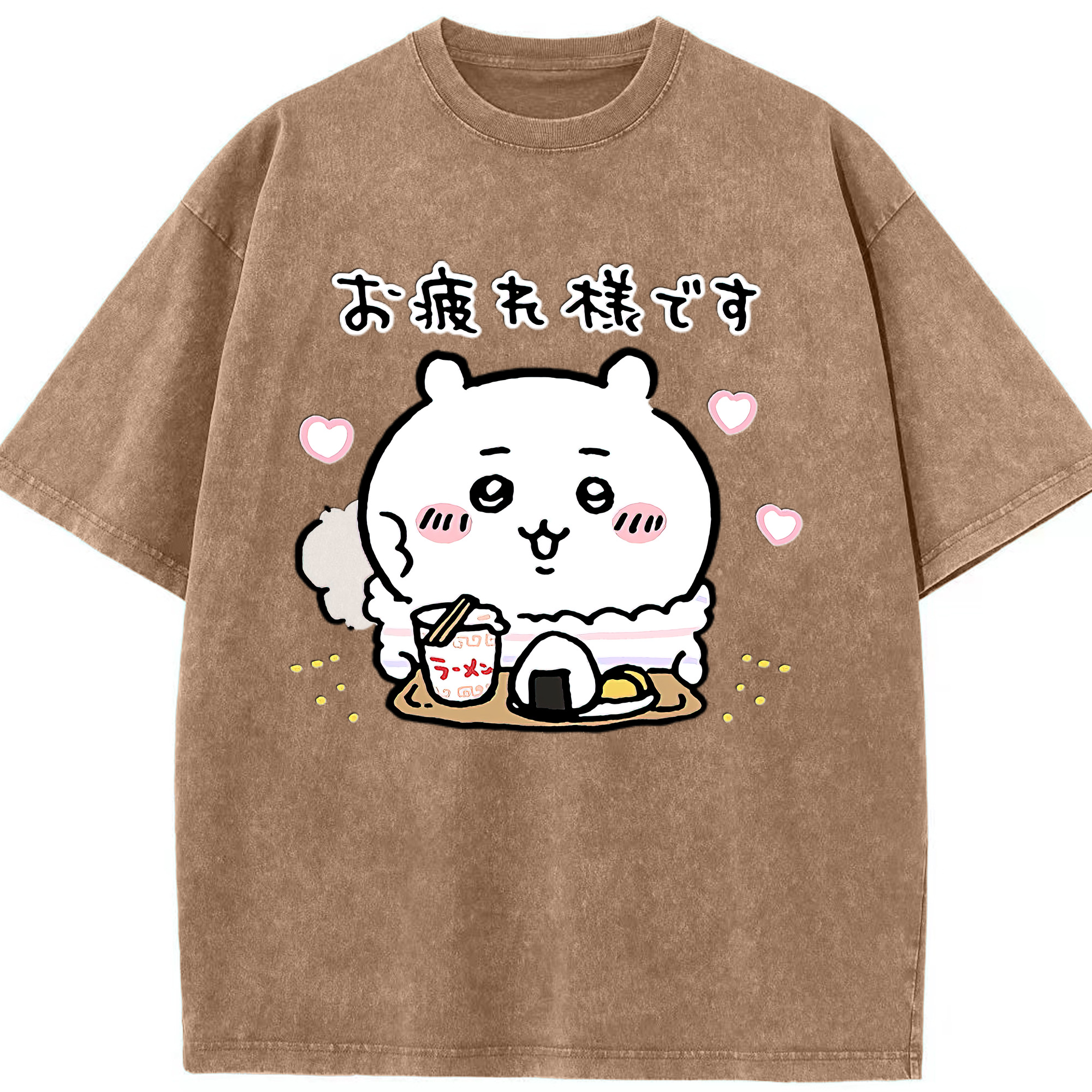 （画像用） ちいかわ ちいかわ Chii-kawa chiikawa 綿100% ヴィンテージ風 半袖Tシャツ（フロントプリント）
