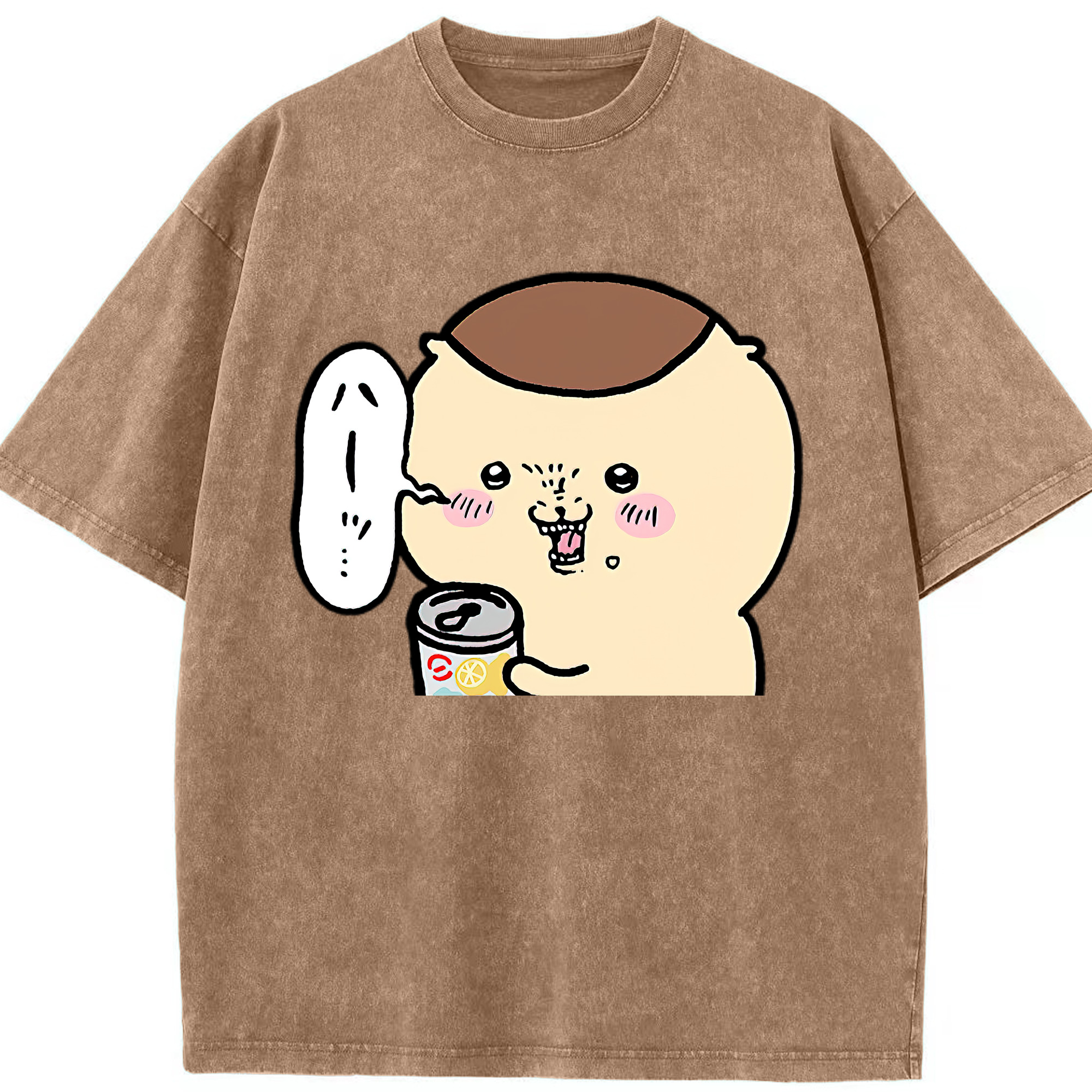 （画像用） ちいかわ くりまんじゅう Chii-kawa kuri manjū 綿100% ヴィンテージ風 半袖Tシャツ（フロントプリント）
