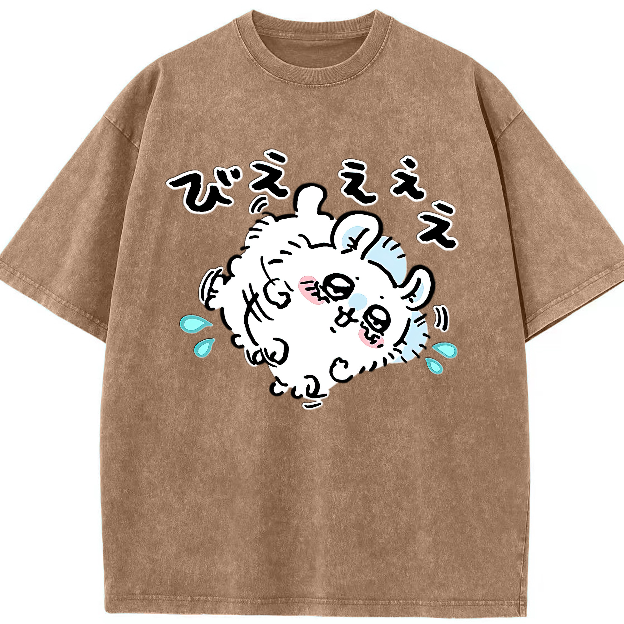 （画像用） ちいかわ モモンガ Chii-kawa Momonga 綿100% ヴィンテージ風 半袖Tシャツ（フロントプリント）