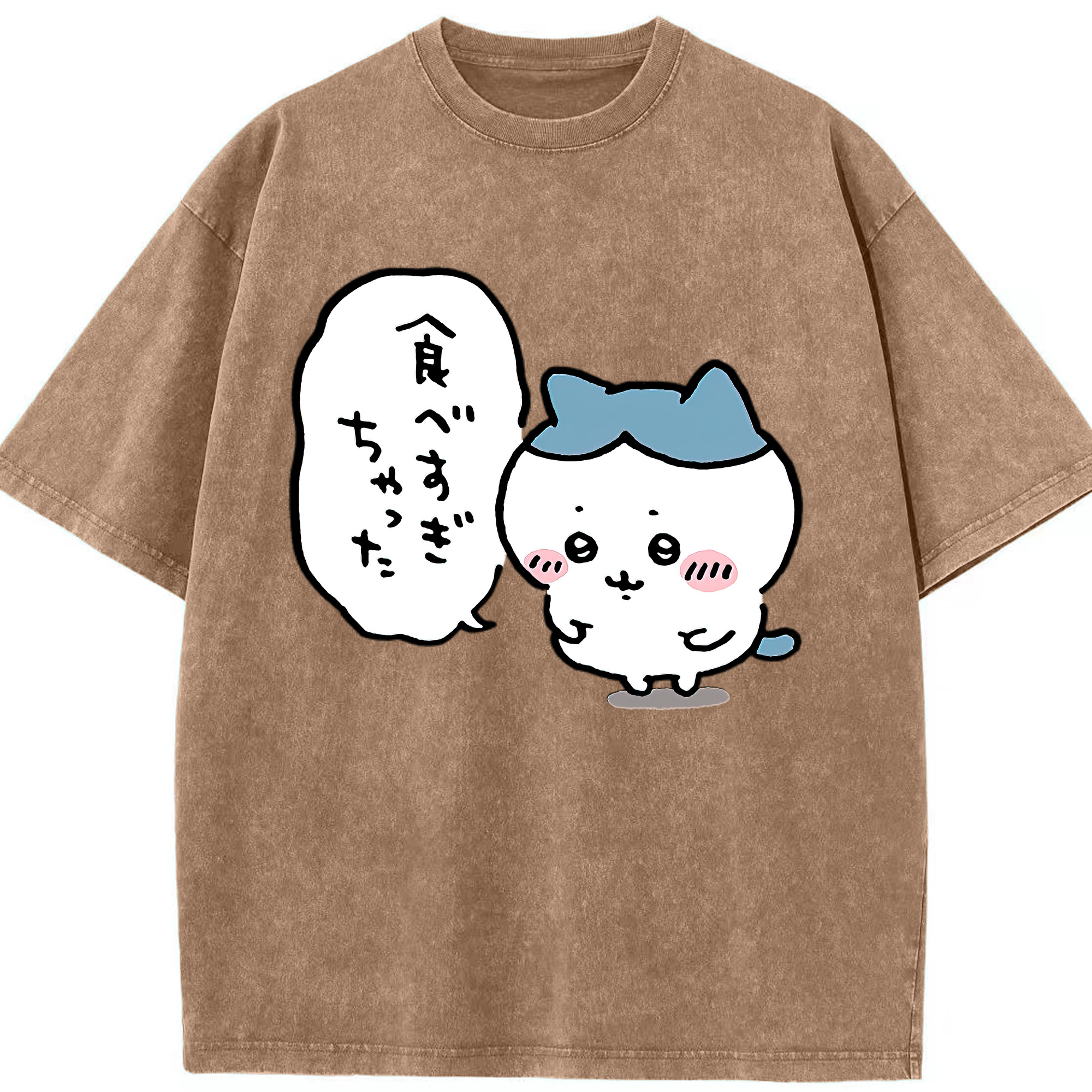 （画像用） ちいかわ ハチワレ Chii-kawa hachiware 綿100% ヴィンテージ風 半袖Tシャツ（フロントプリント）