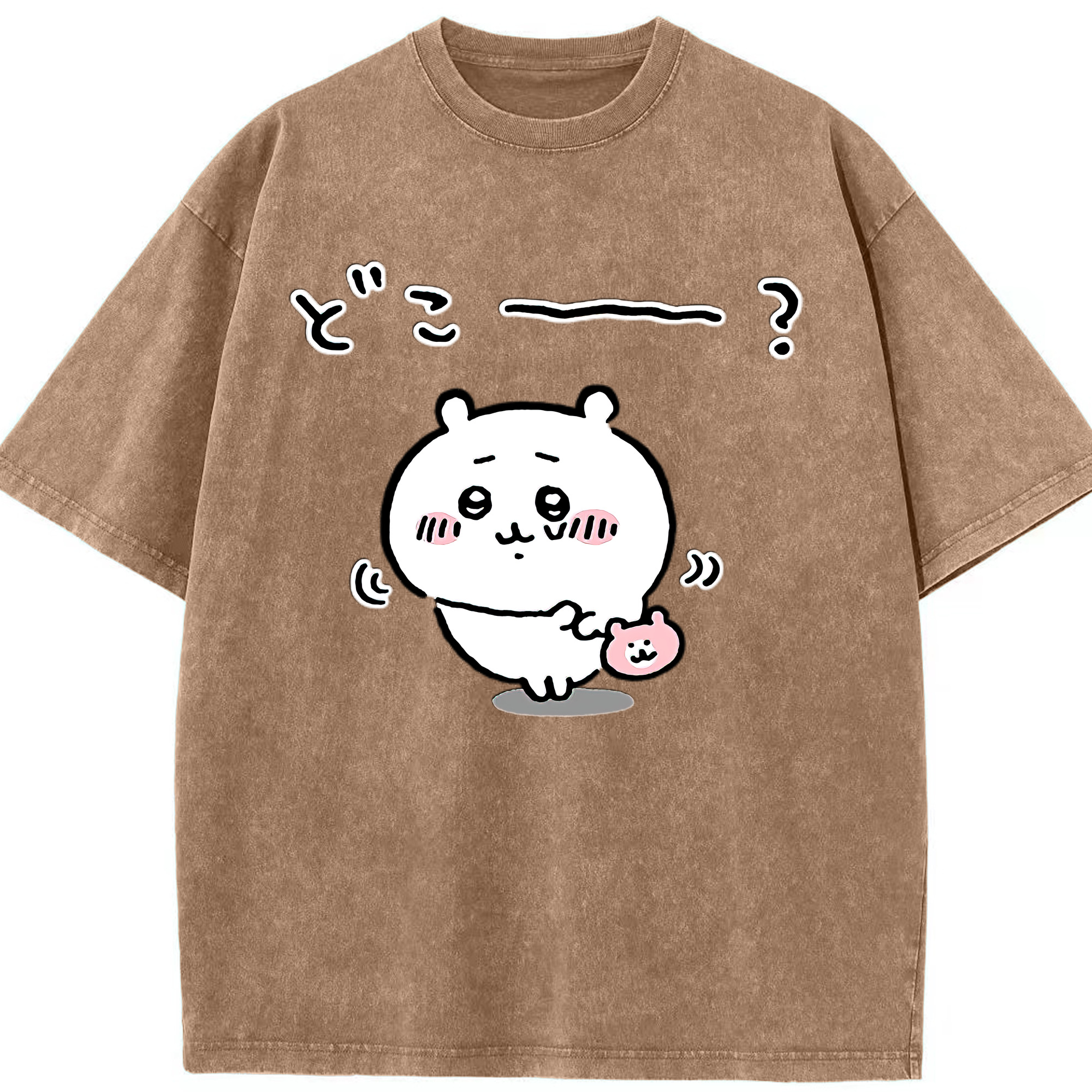 （画像用） ちいかわ ちいかわ Chii-kawa chiikawa 綿100% ヴィンテージ風 半袖Tシャツ（フロントプリント）