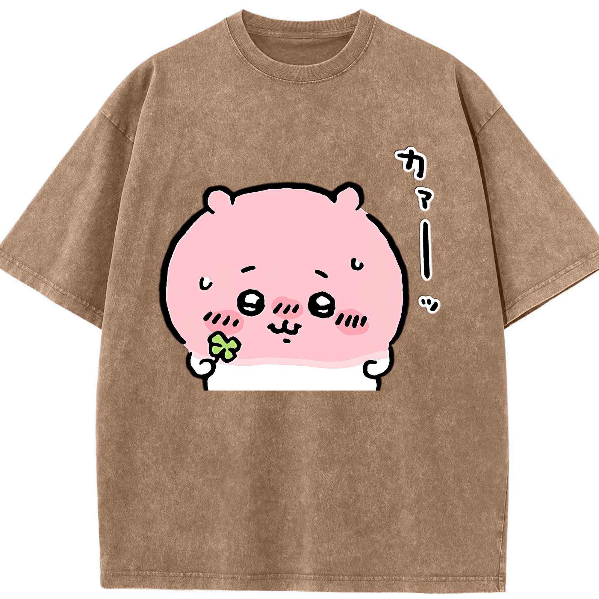 （画像用） ちいかわ ちいかわ Chii-kawa chiikawa 綿100% ヴィンテージ風 半袖Tシャツ（フロントプリント）