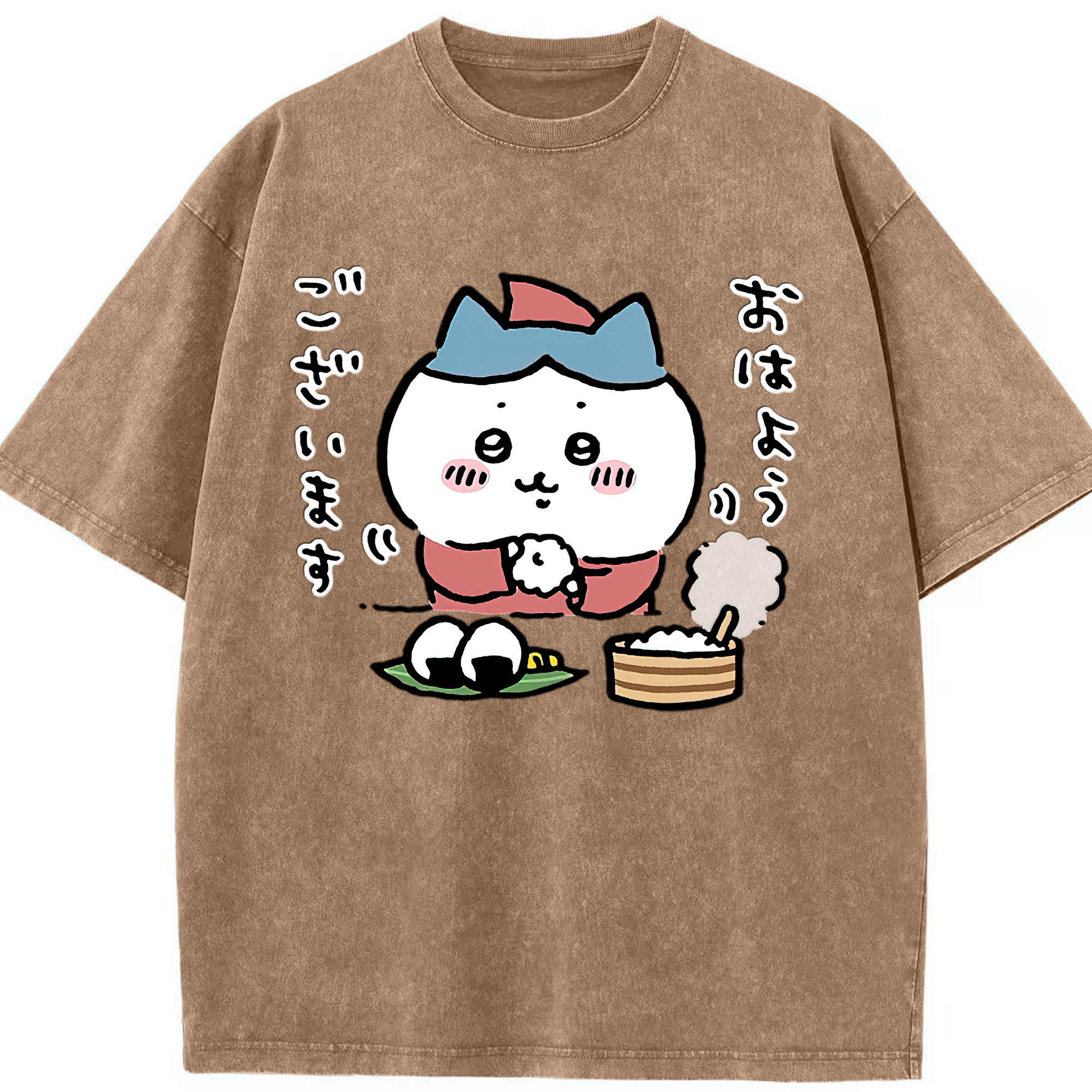 （画像用） ちいかわ ハチワレ Chii-kawa hachiware 綿100% ヴィンテージ風 半袖Tシャツ（フロントプリント）