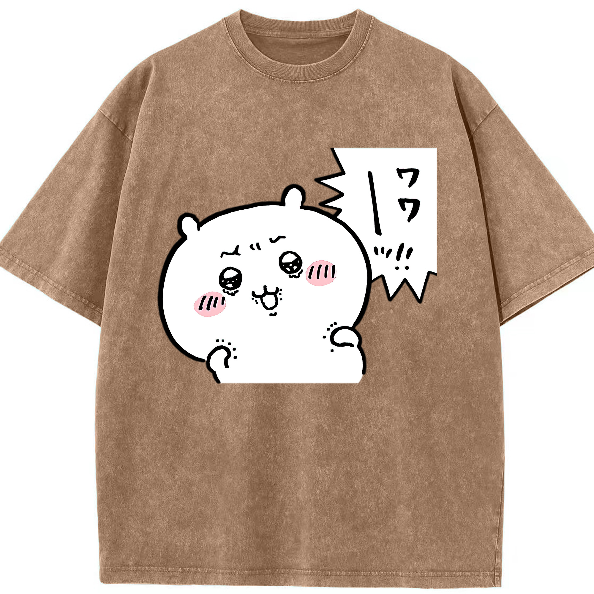 （画像用） ちいかわ ちいかわ Chii-kawa chiikawa 綿100% ヴィンテージ風 半袖Tシャツ（フロントプリント）