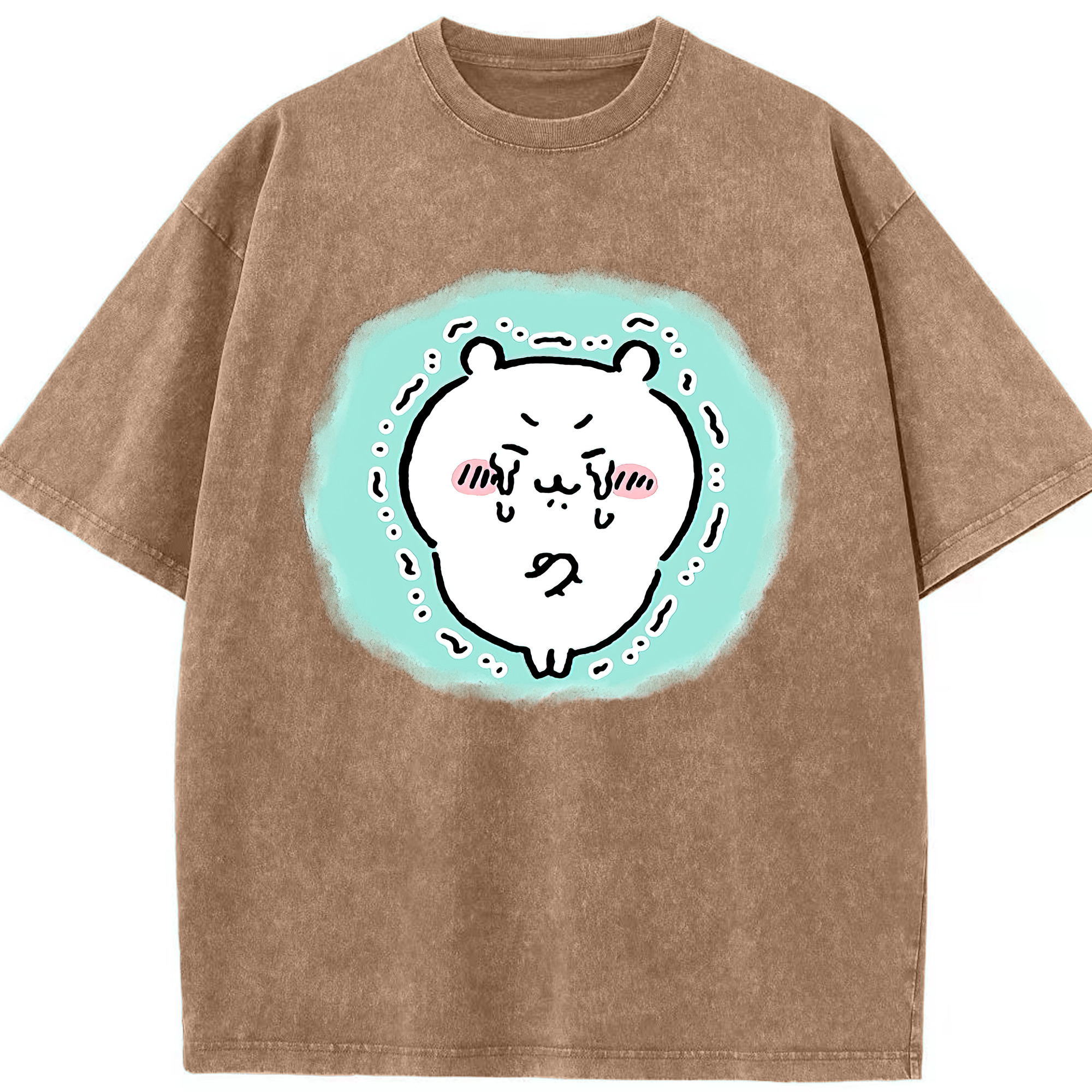 （画像用） ちいかわ ちいかわ Chii-kawa chiikawa 綿100% ヴィンテージ風 半袖Tシャツ（フロントプリント）