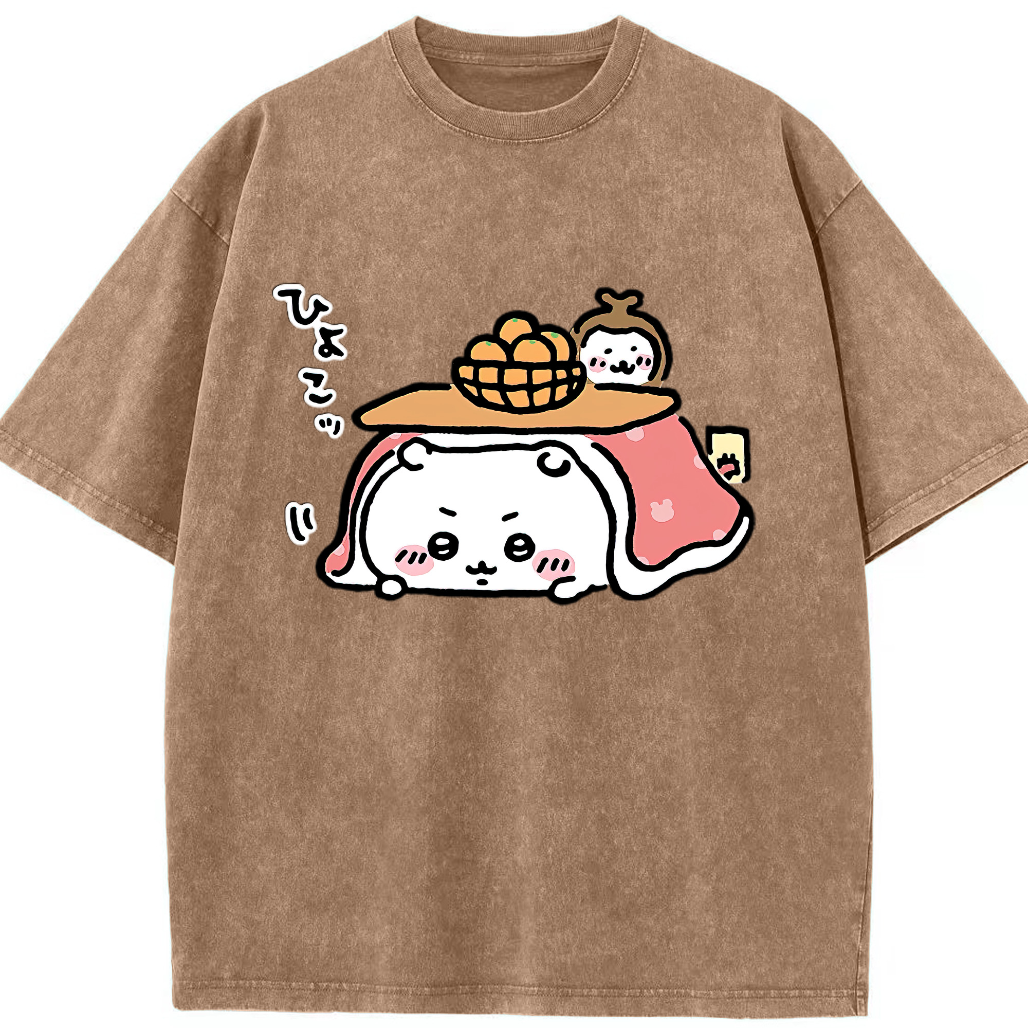 （画像用） ちいかわ ちいかわ Chii-kawa chiikawa 綿100% ヴィンテージ風 半袖Tシャツ（フロントプリント）