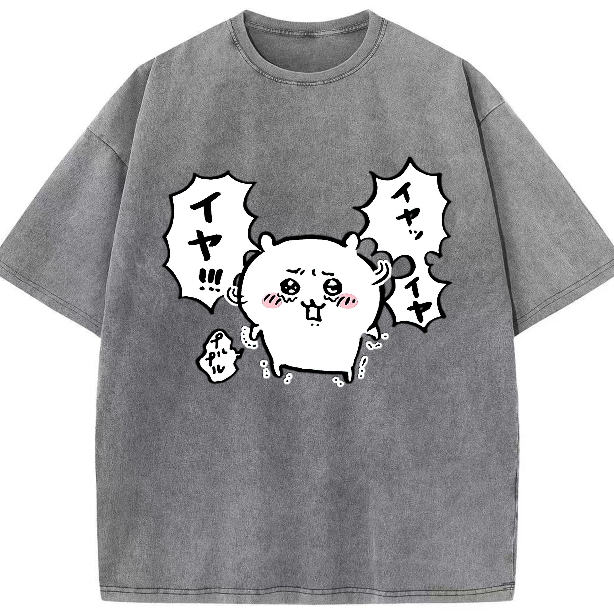 （画像用） ちいかわ ちいかわ Chii-kawa chiikawa 綿100% ヴィンテージ風 半袖Tシャツ（フロントプリント）